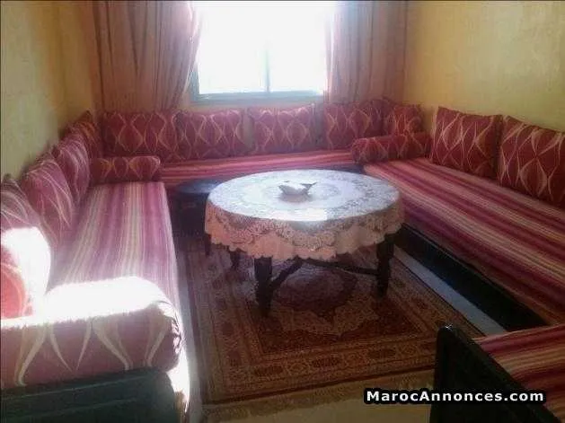 Location longue durée meublé appart a saada - مراكش