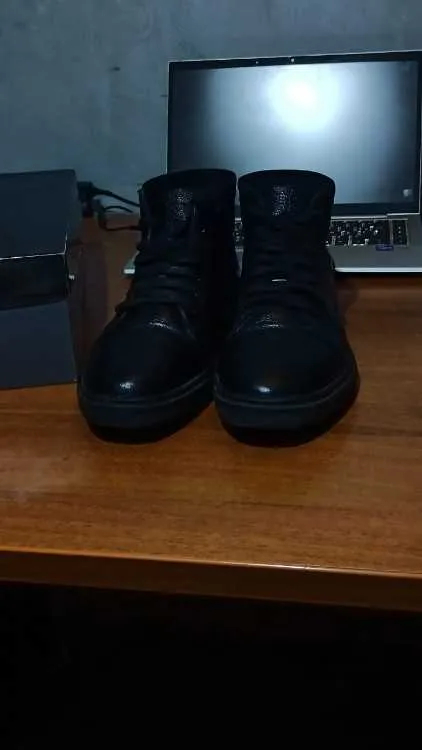 Leather black ankle boots (42) - مراكش (3)