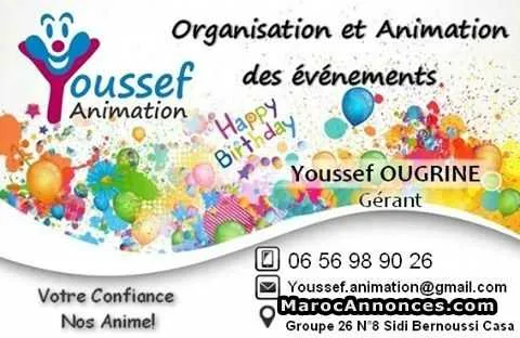 Animation anniversaires casablanca rabat maroc - الدار البيضاء