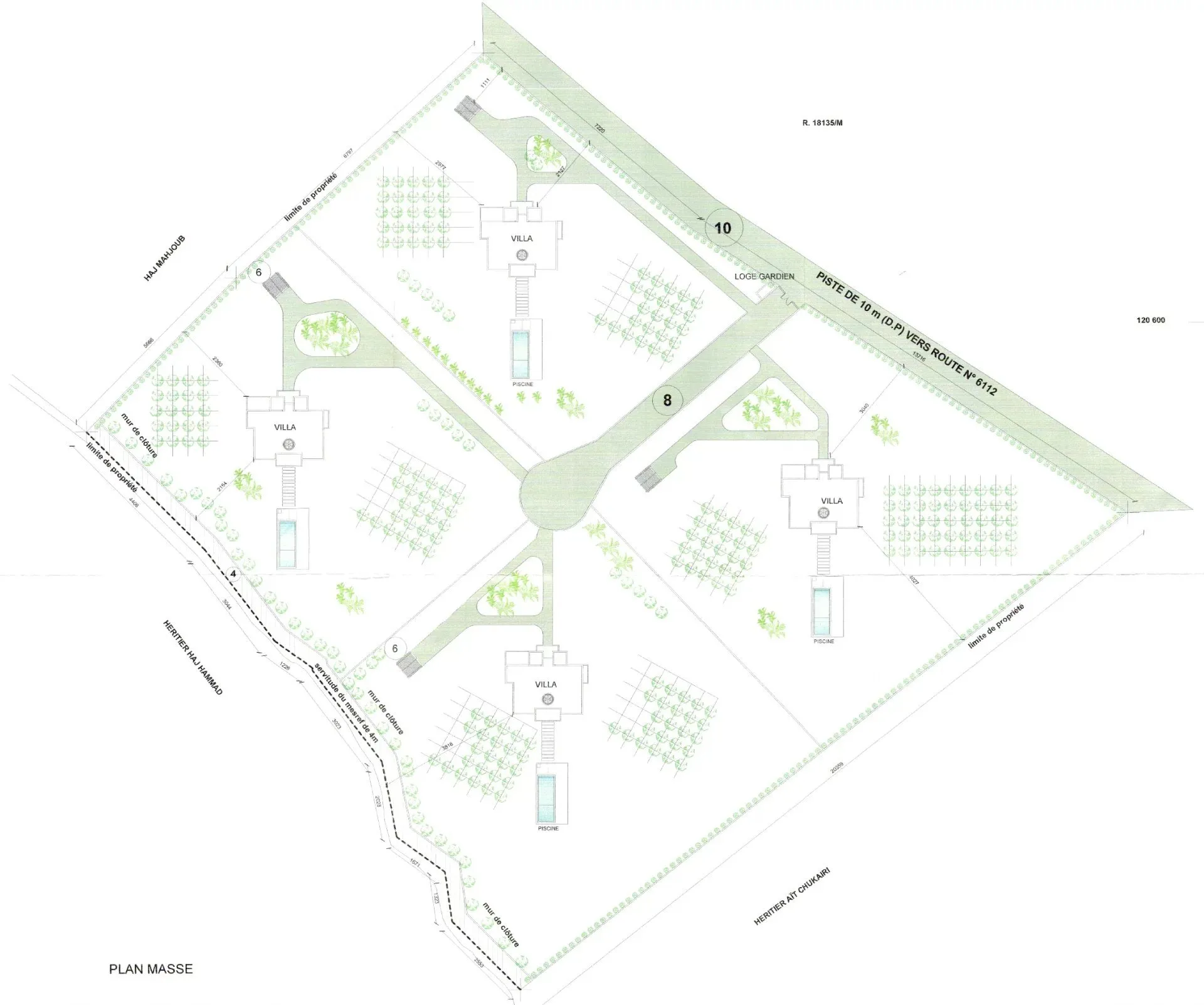 Domaine d’Exception de 4 Hectares avec 4 Villas Semi-Finies sur la Route de Fès - مراكش (2)