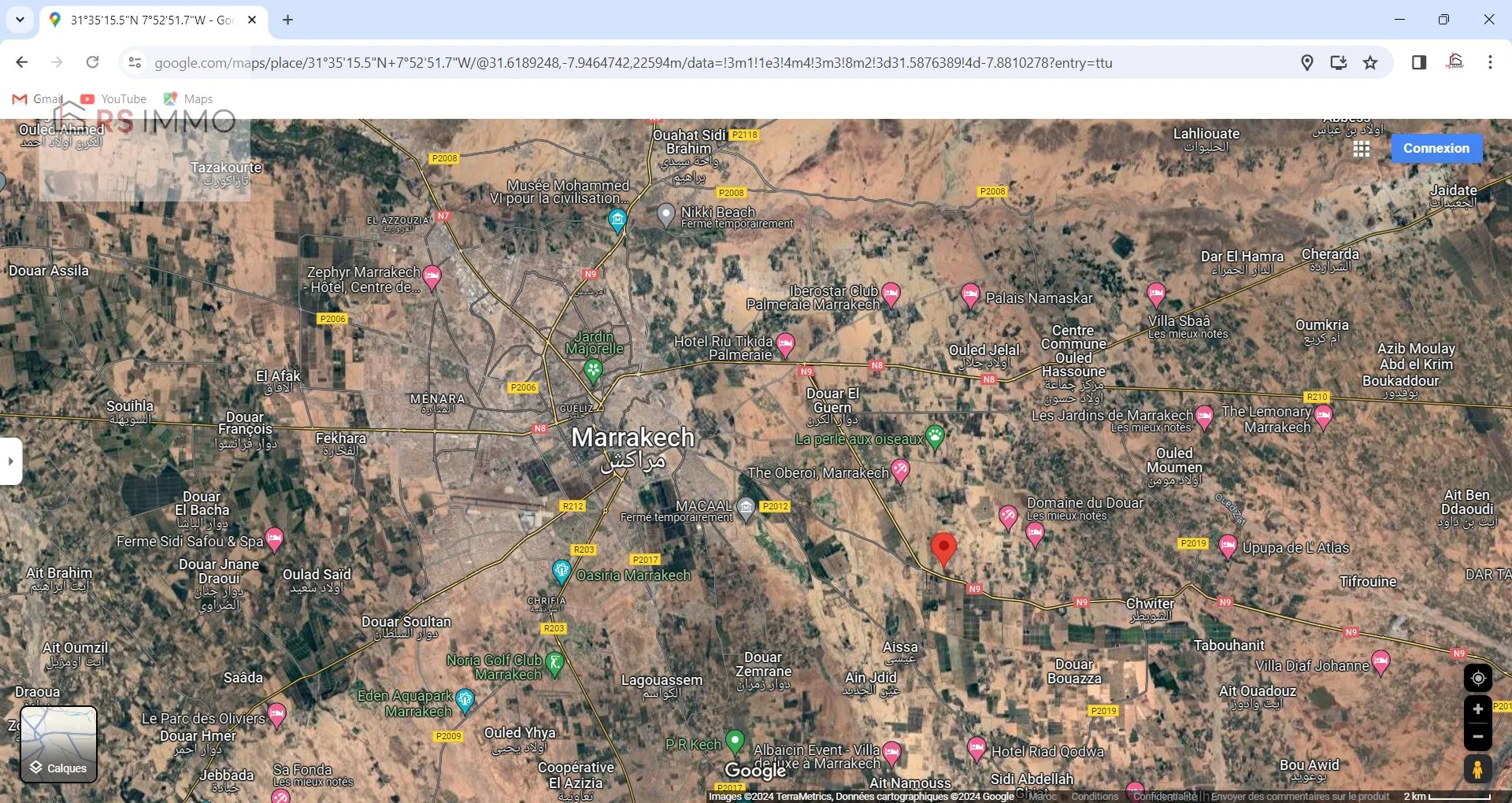 A vendre Terrain 2,5 Hectare SD1 Rte de Ourzazate - مراكش