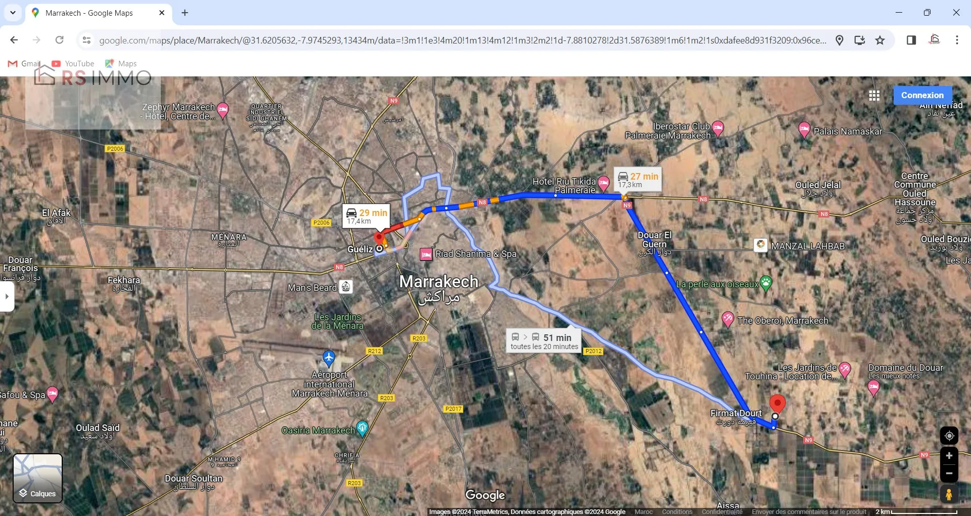 A vendre Terrain 2,5 Hectare SD1 Rte de Ourzazate - مراكش (2)