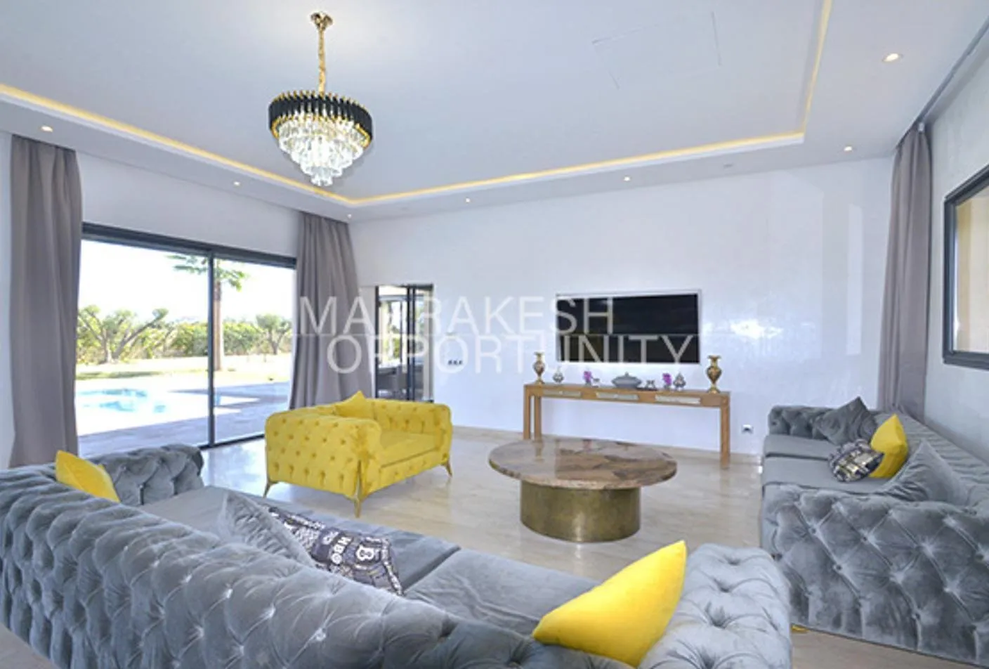 Moderne Villa Meublée en location annuelle sur la Route de Ouarzazate - مراكش (3)