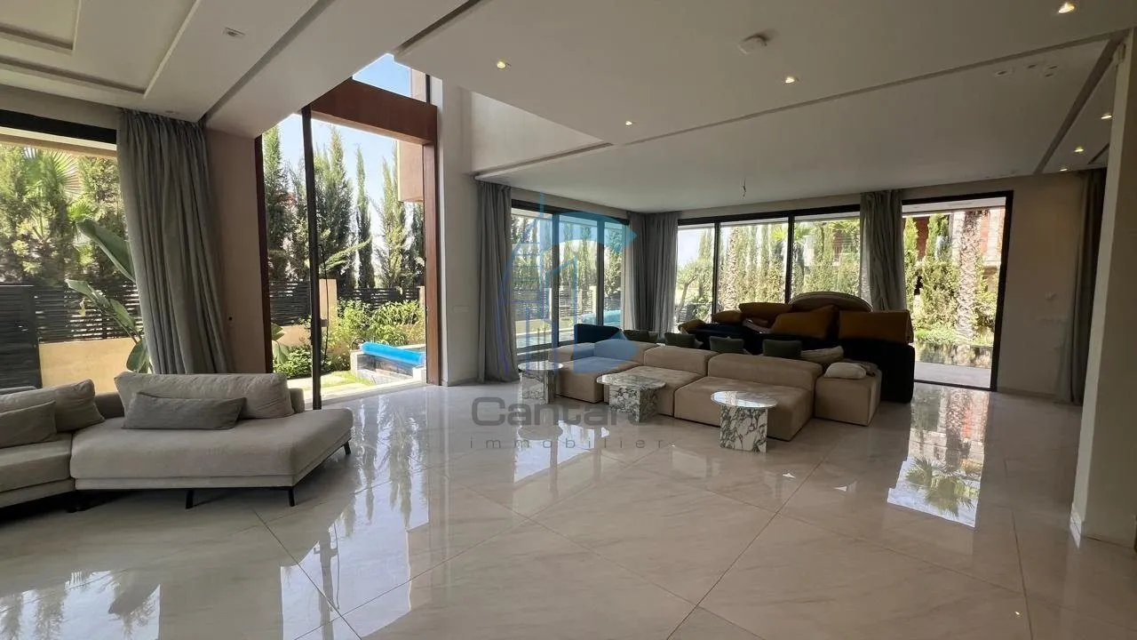 VILLA NEUVE 4 CHAMBRES + 1 CHAMBRE DU PERSONNEL - ROUTE DE L'OURIKA MARRAKECH - مراكش