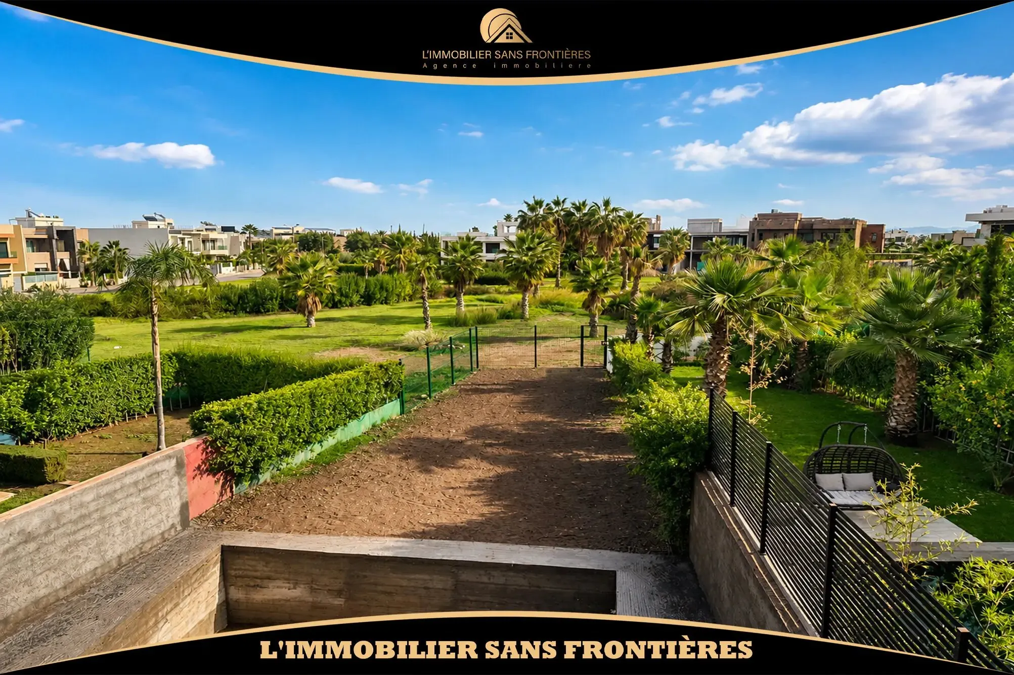 Villa semi-finie à vendre au Golf Argane – Terrain de 386 m², 3 chambres avec dressing, piscine et jardin - مراكش