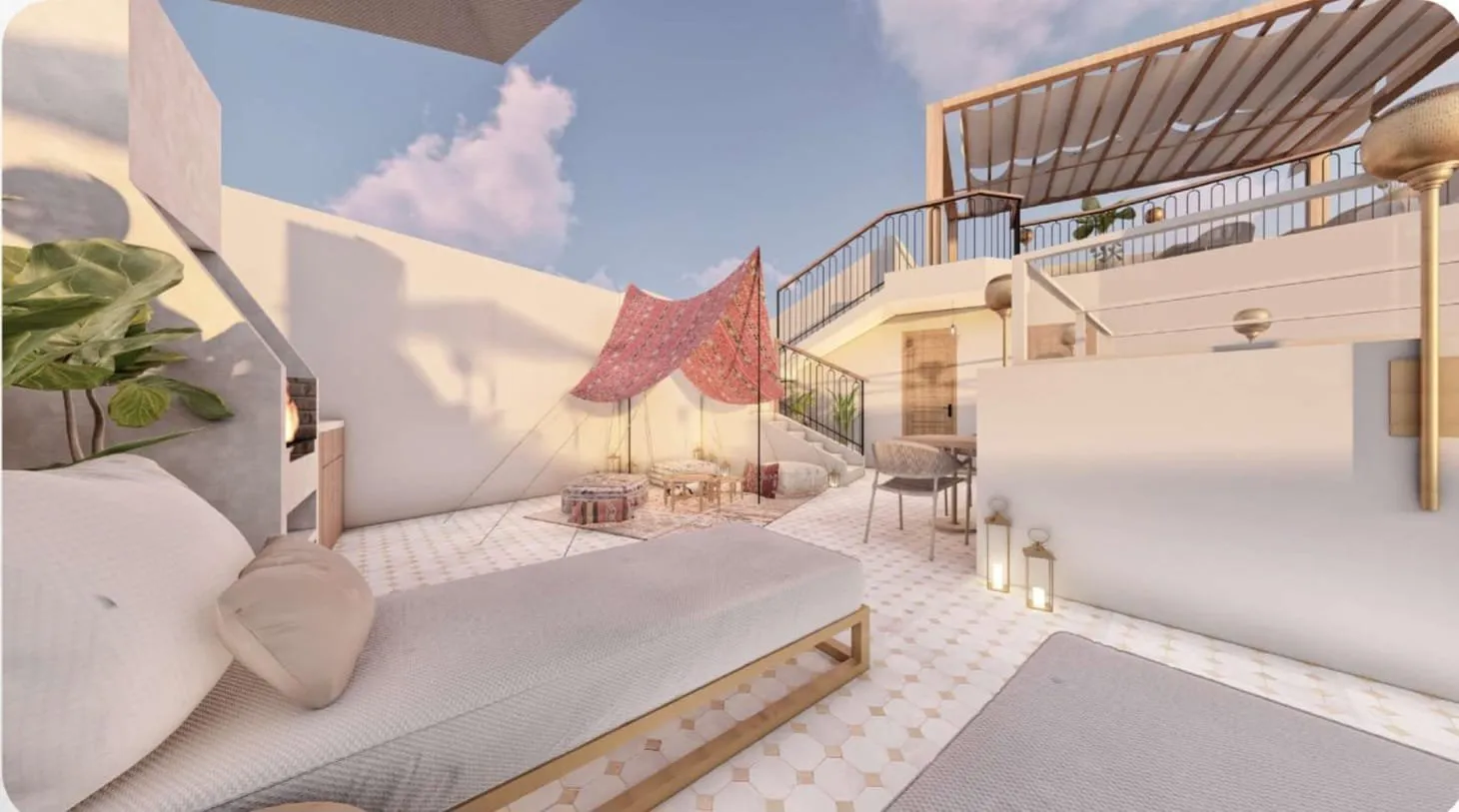 Riad de luxe titré – 112 m² au sol – 4 chambres – Médina de Marrakech - مراكش (2)