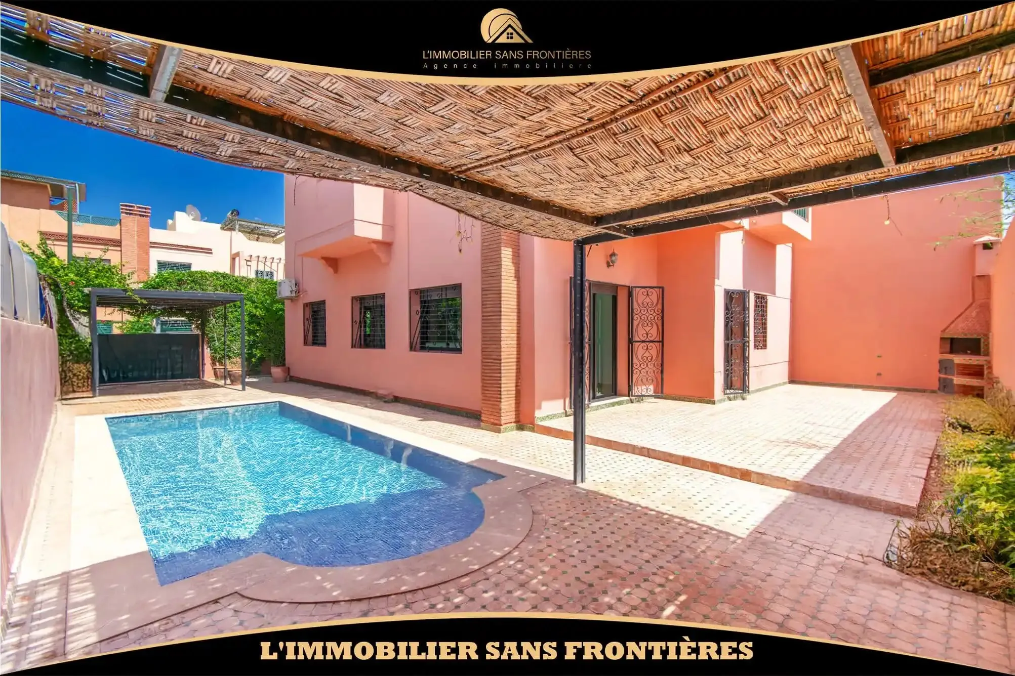 Villa vide à Targa, piscine privée + résidence sécurisée, Marrakech : à vendre - مراكش (2)