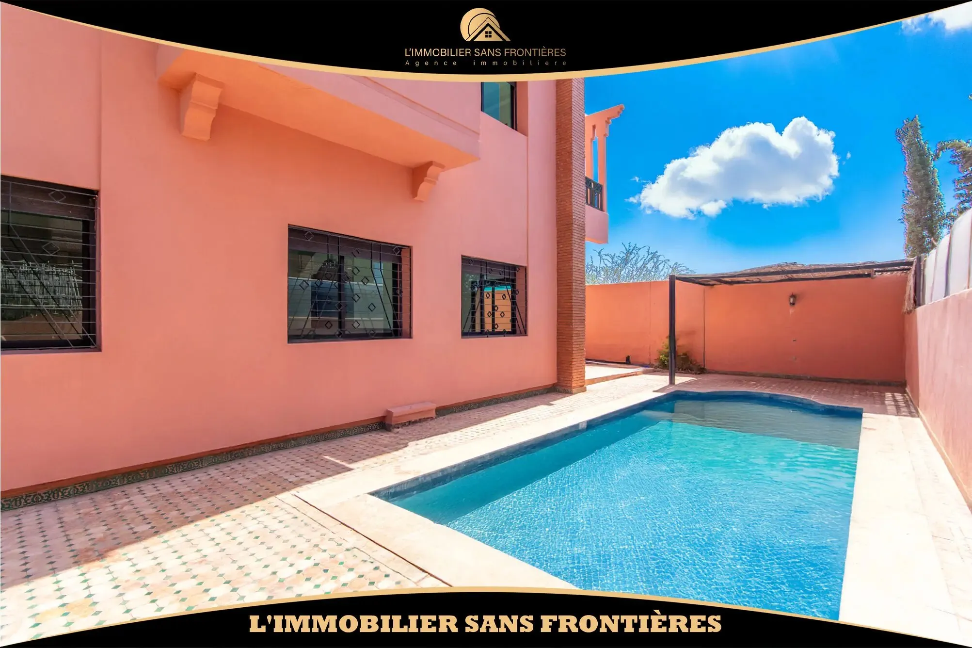 Villa vide à Targa, piscine privée + résidence sécurisée, Marrakech : à vendre - مراكش