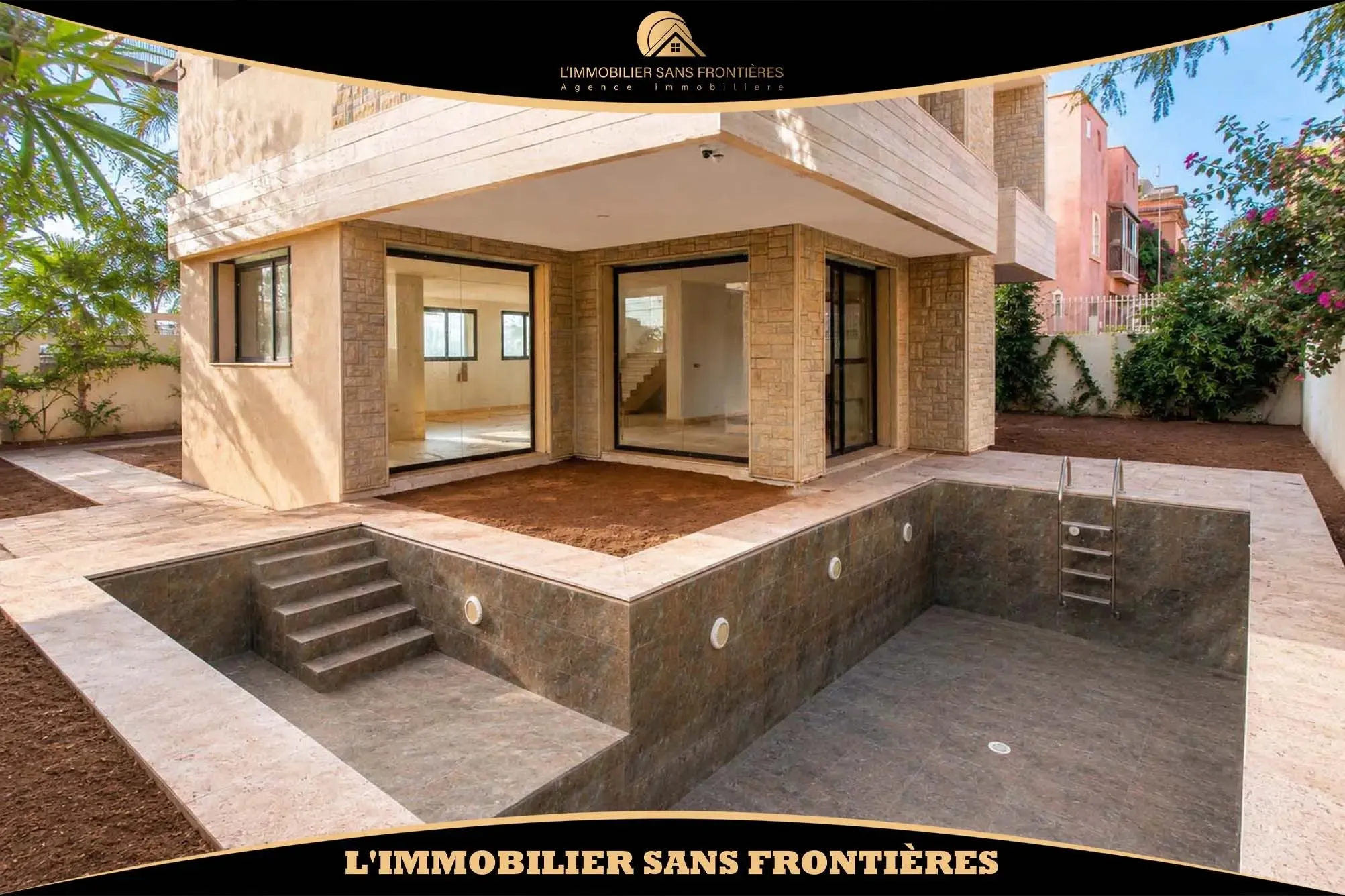 Villa vide de 470 m² à Targa – 4 chambres, suite, piscine privée et jardin - مراكش