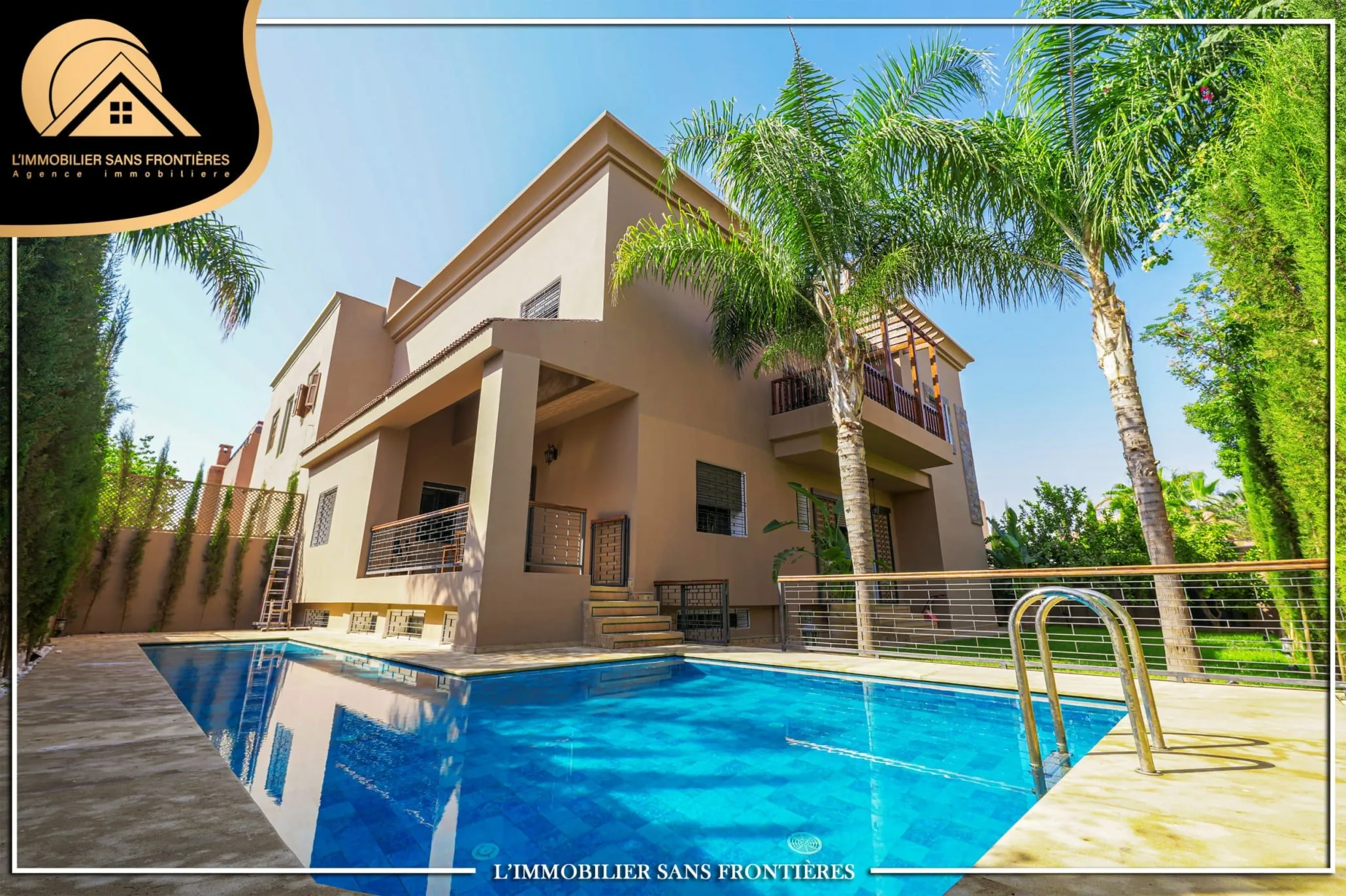 Villa vide à Targa, piscine privée + jardin privé, Marrakech : à vendre - مراكش