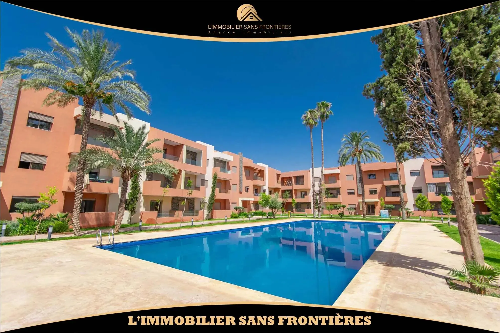 Appartement neuf vide de 137 m² à Targa , 3 chambres et terrasse - مراكش