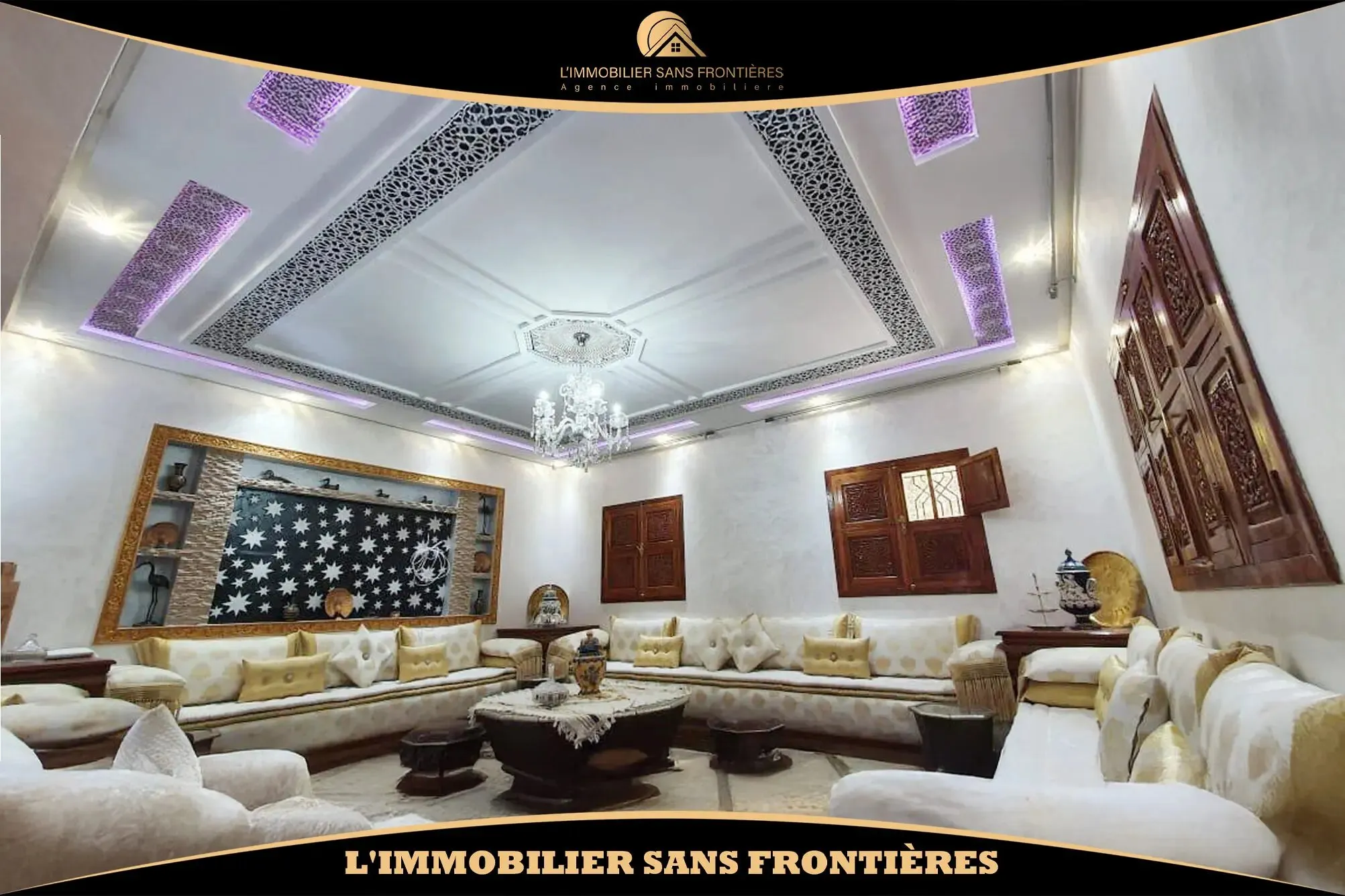 Villa de plus de 300 m² – 5 chambres, grand jardin arboré, pergola et terrasse sur le toit - مراكش