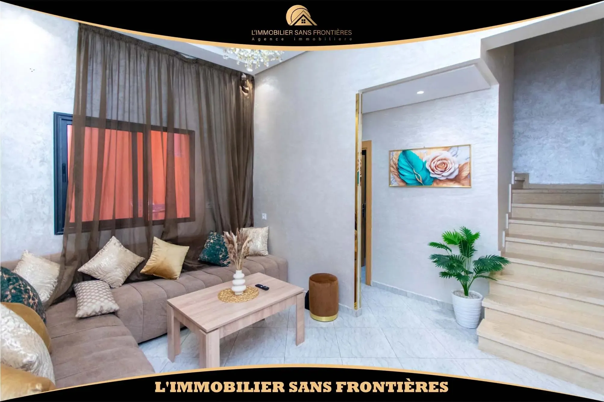 Duplex de 82 m² à Hay Charaf – 2 chambres, cour spacieuse et climatisation split - مراكش