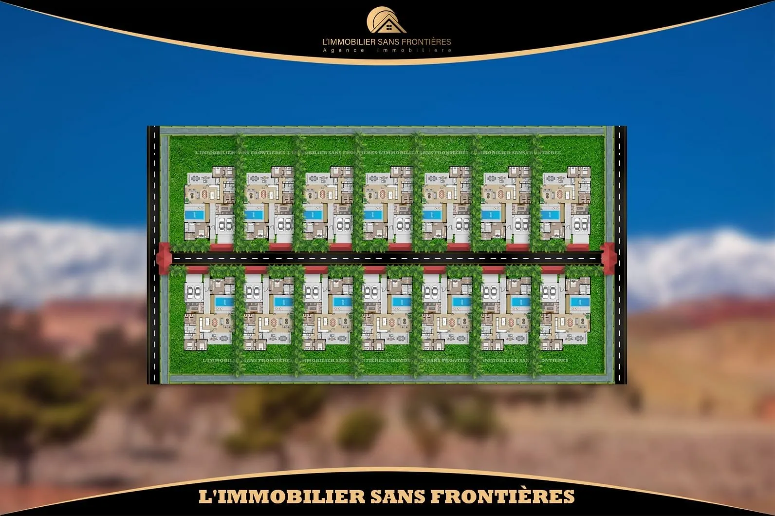 Terrain à vendre à Route d’Amizmiz km16, Marrakech — GH2 — 1 Hectare - مراكش