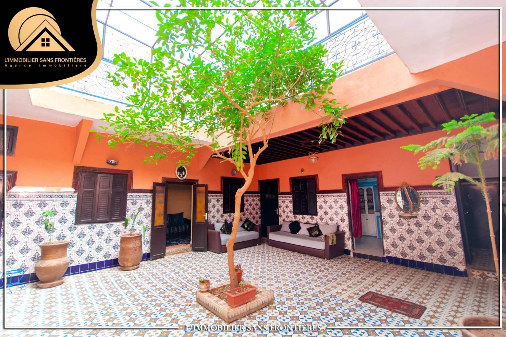 Riad Melkia à Sidi Amara, hammam beldi + terrasse, Marrakech : à vendre - مراكش