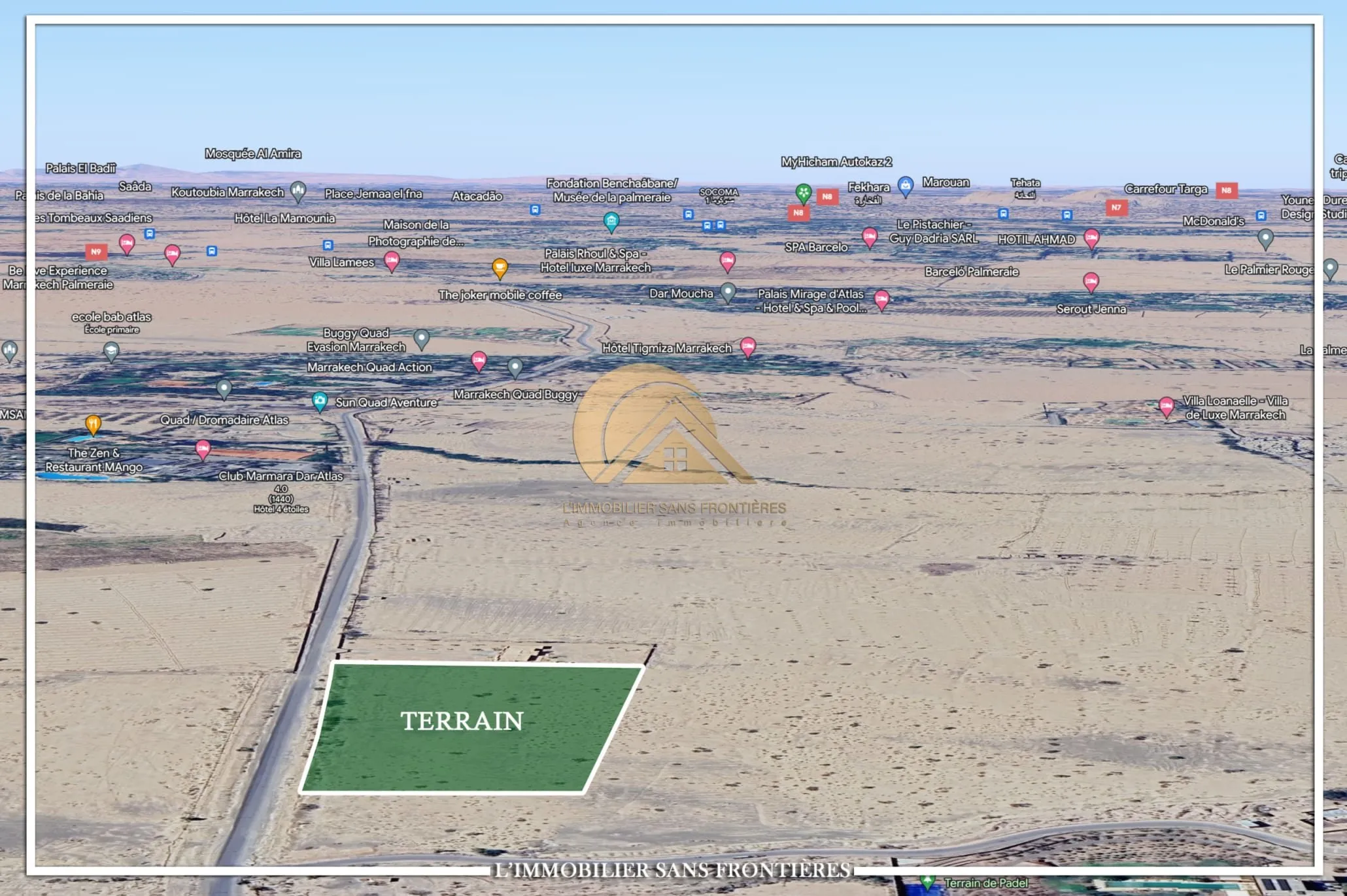 Terrain à vendre à Bab Atlas km 5, Marrakech — SA2 — 1 hectare et 8658 m² - مراكش (2)