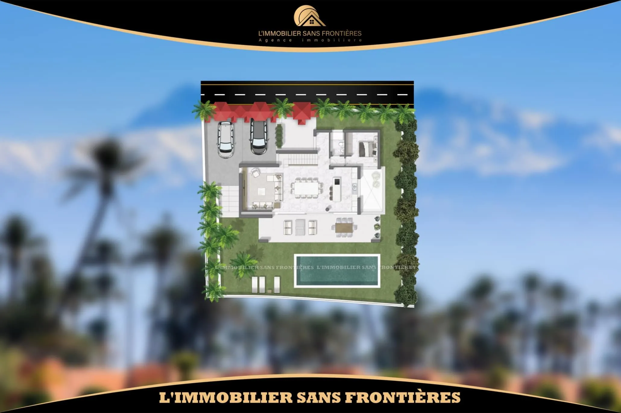 Terrain à Route d’Amizmiz km 9, 2 façades + Projet Alliances Darna, Marrakech : à vendre - مراكش