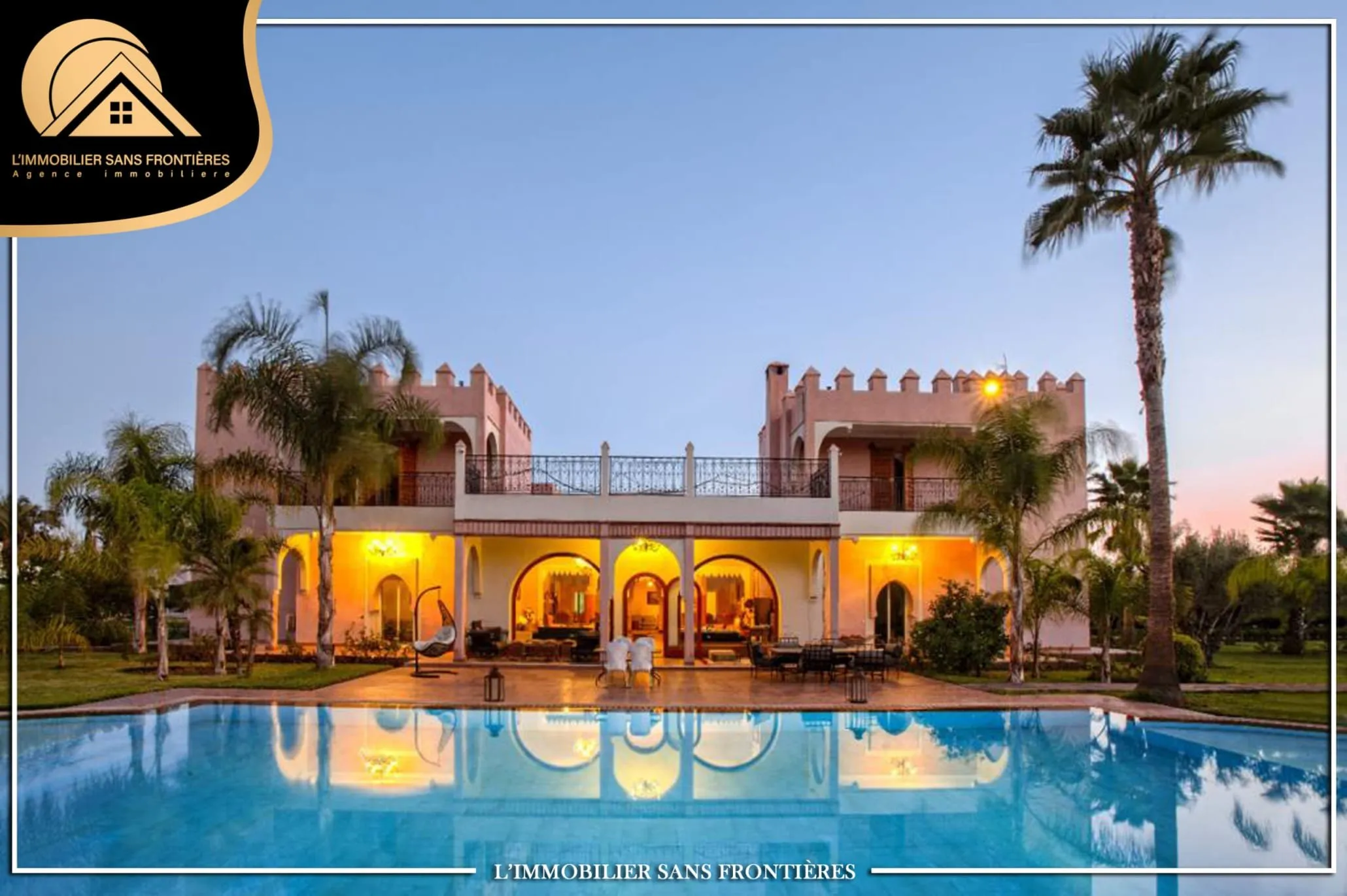 Maison d’hôtes meublée à vendre à Route de Fès km 8, 10000m², Marrakech - مراكش