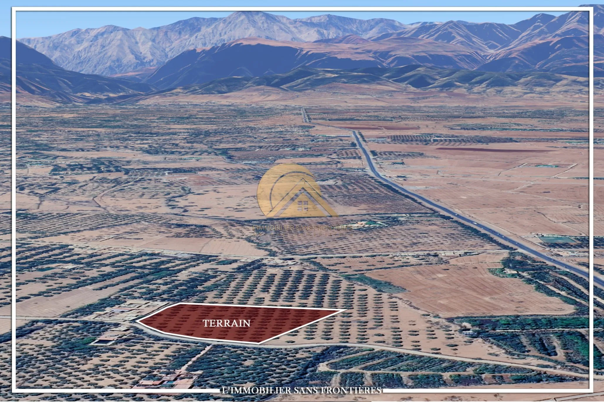 Terrain RA à vendre à Route Ourika km 23, 1 hectare, Marrakech - مراكش (2)