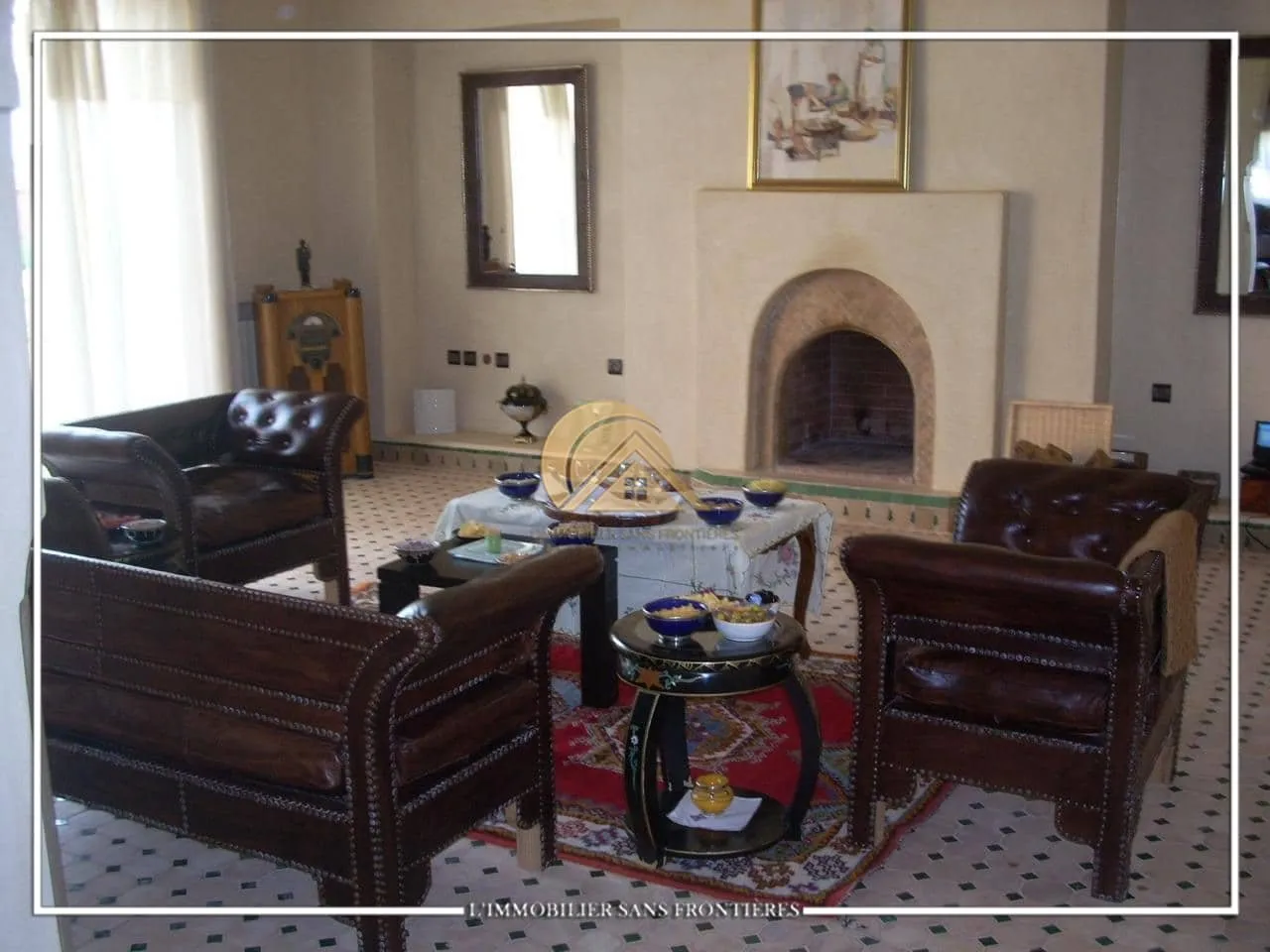 Villa meublée à Bab Atlas, Piscine + Hammam Beldi, Marrakech : à vendre - مراكش (2)