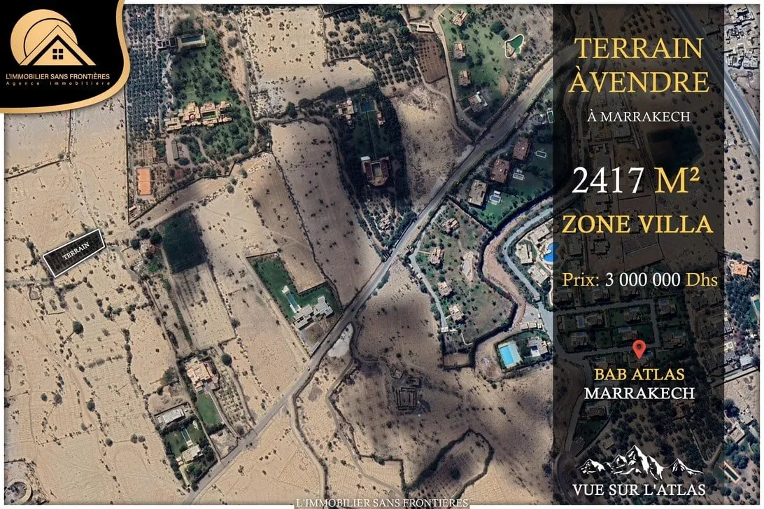 Terrain à vendre — Zone Villa – Bab Atlas, Marrakech - مراكش