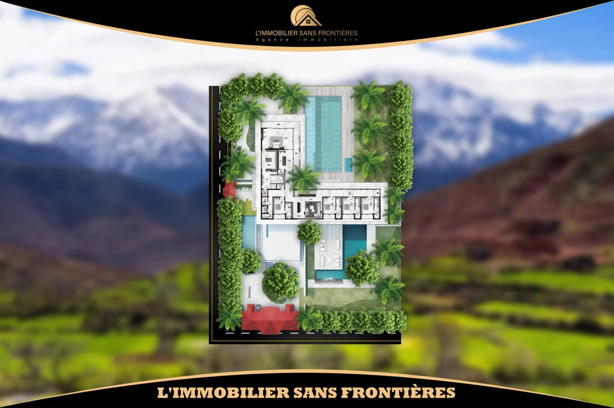 Terrain à Palmeraie, 1 hectare + S5D, Marrakech : à vendre - مراكش