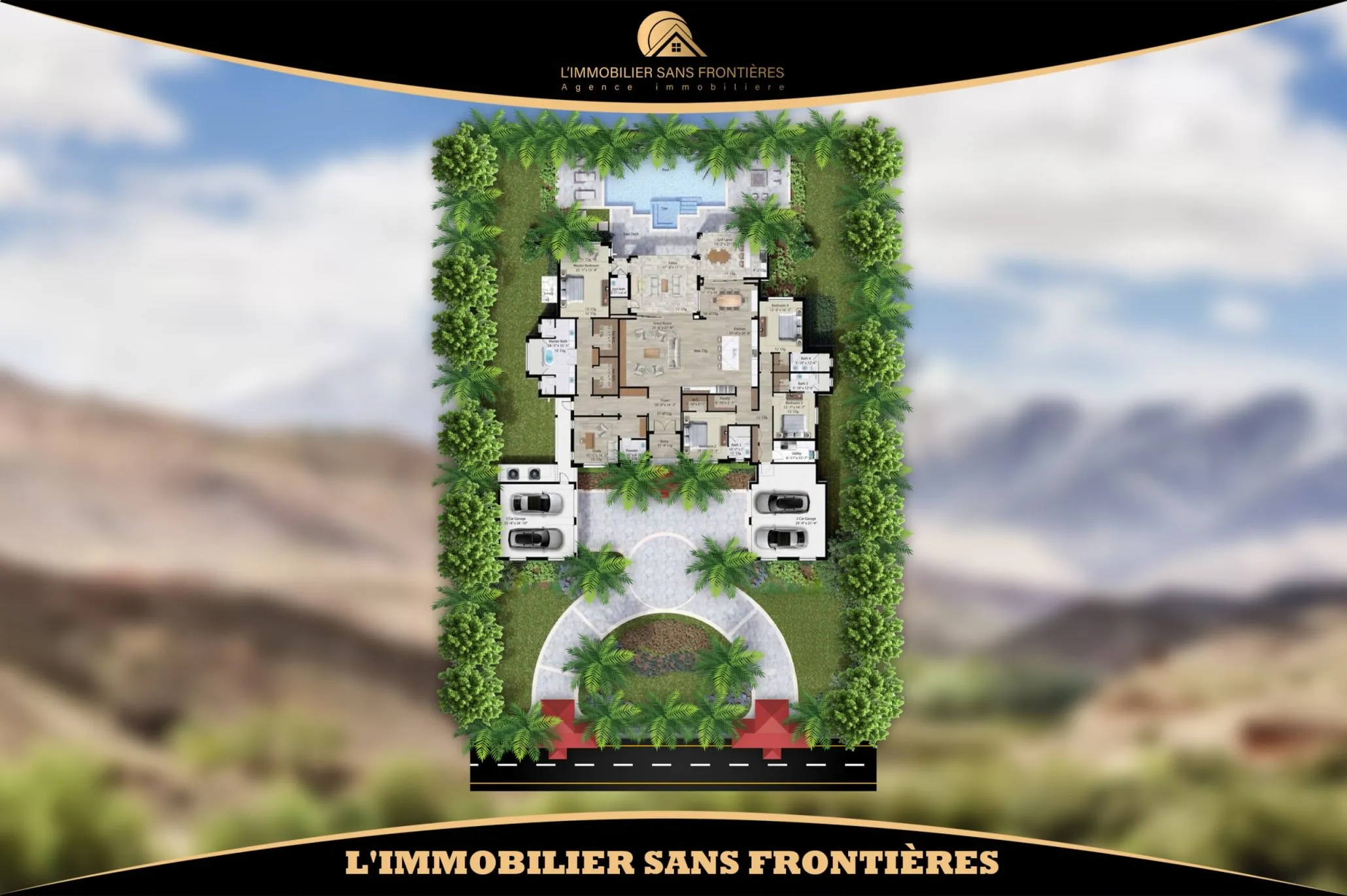 Terrain à vendre à Route de L’Ourika, Marrakech — Zone Villa — 2 000 m² - مراكش