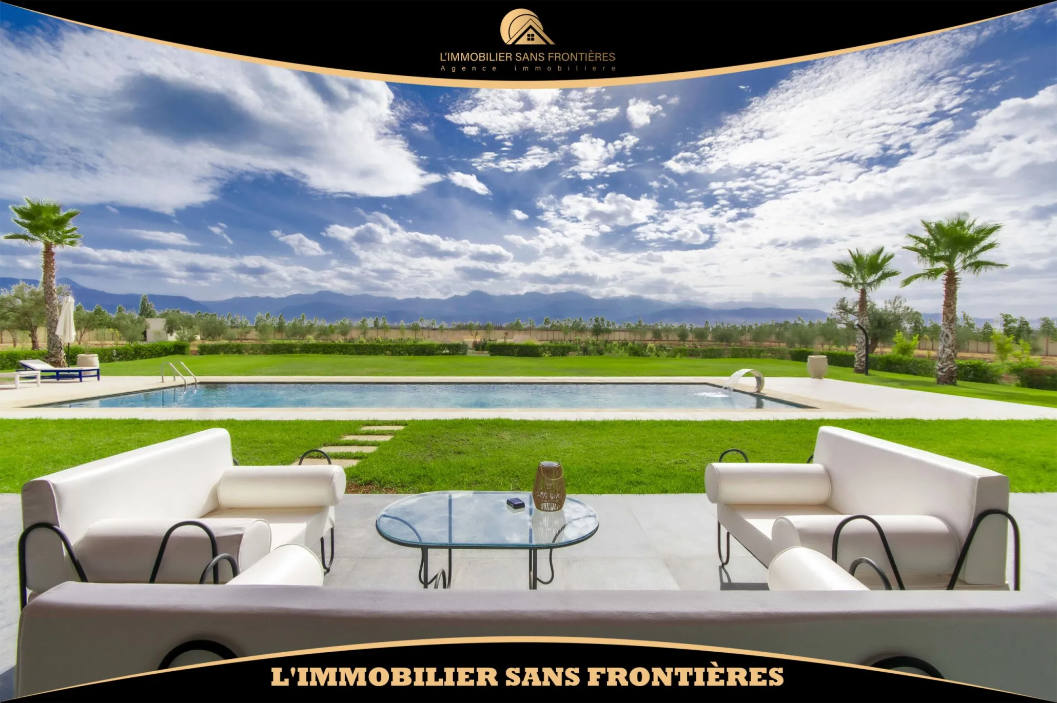 Villa meublée 500 m² sur 11 000 m² à vendre – Route de l’Ourika Km 26, Marrakech - مراكش