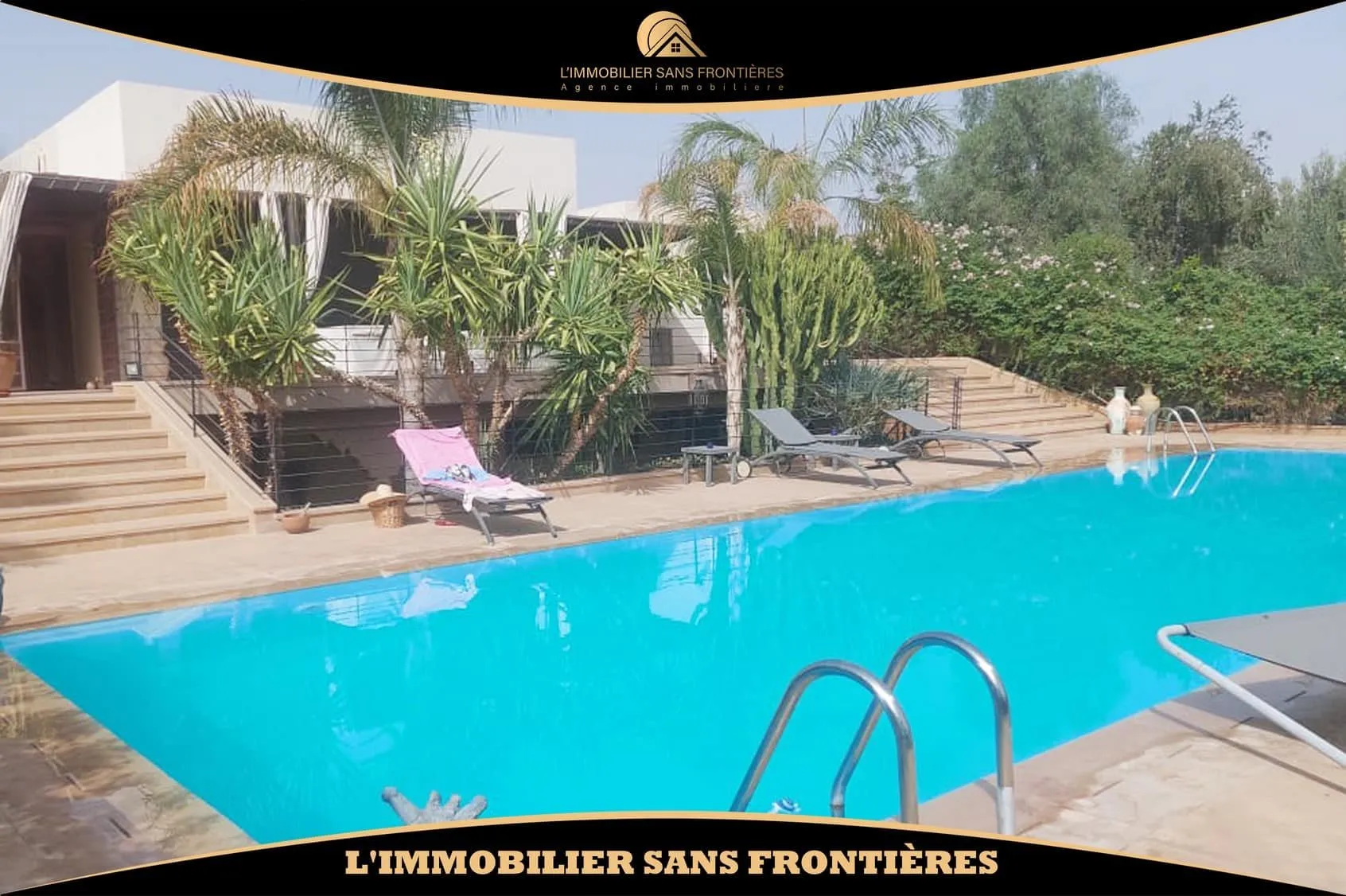 Villa moderne meublée avec VNA à vendre – Route de Fès km 17, 5 000 m², Marrakech - مراكش