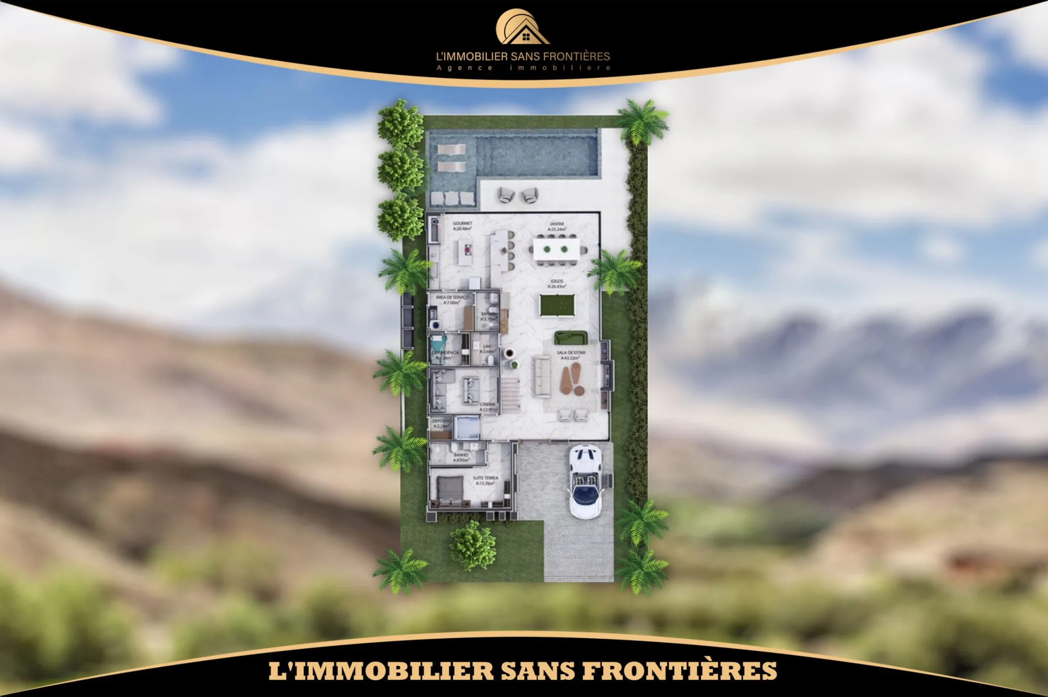 Terrain à vendre à Route d’Amizmiz, Marrakech — Plan autorisé — 2 000 m² - مراكش