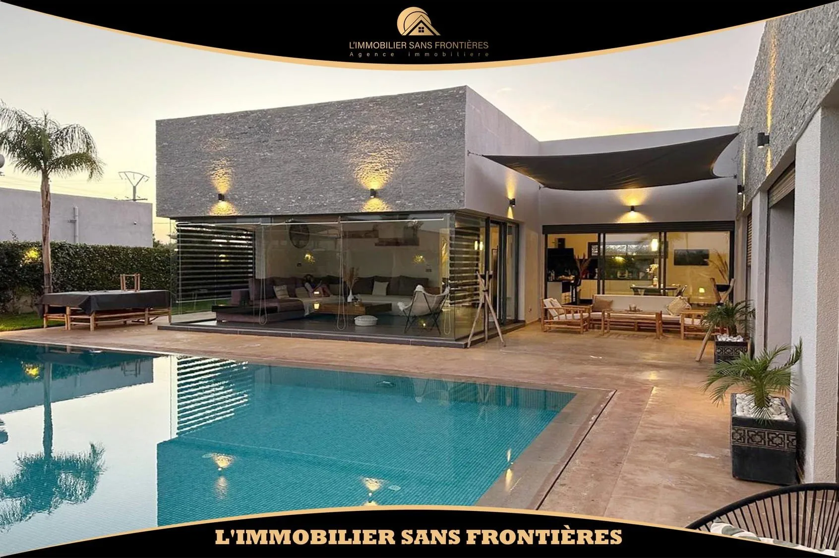 Villa meublée à vendre — Piscine chauffée 11×6 m – Route d’Ouarzazate Km 16, Marrakech - مراكش
