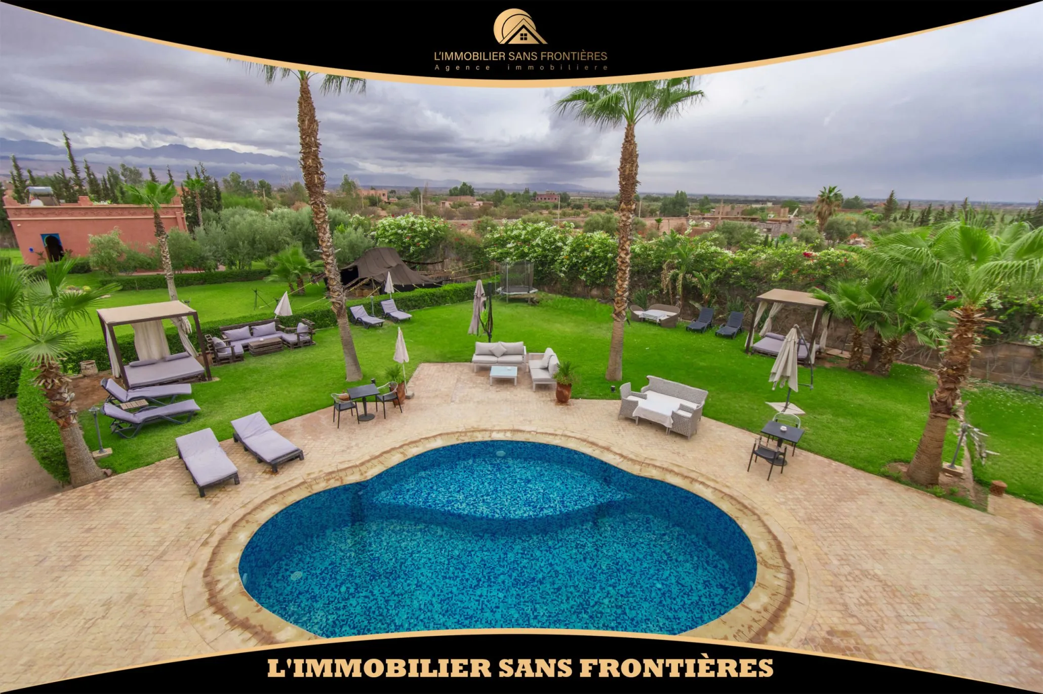 Maison d’hôtes meublée avec VNA à vendre à Route de Ouarzazate Km 35, 480 m², Marrakech - مراكش