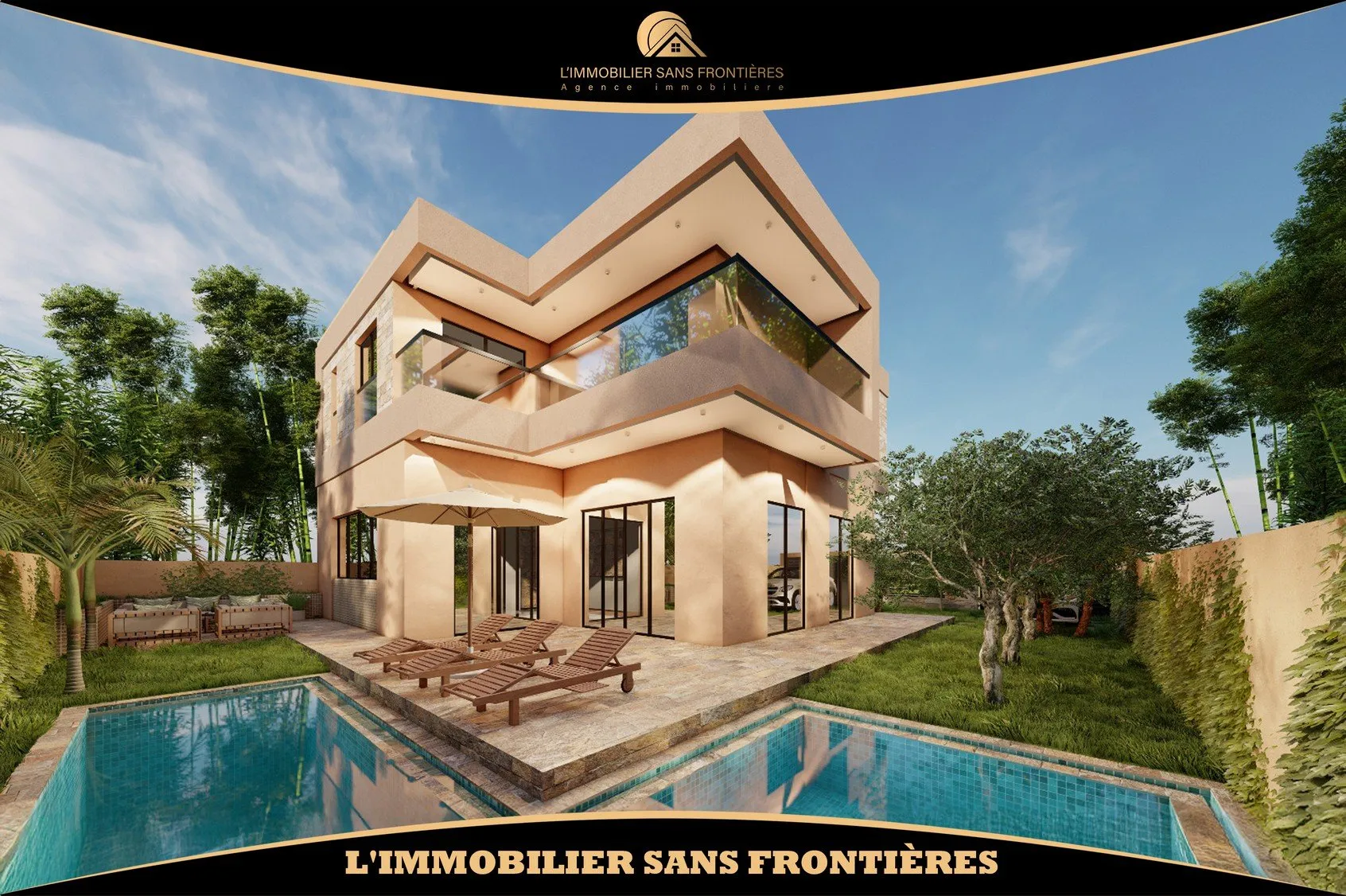 Villa semi-finie à vendre – Piscine privée – Route d’Ouarzazate km 10, Marrakech - مراكش