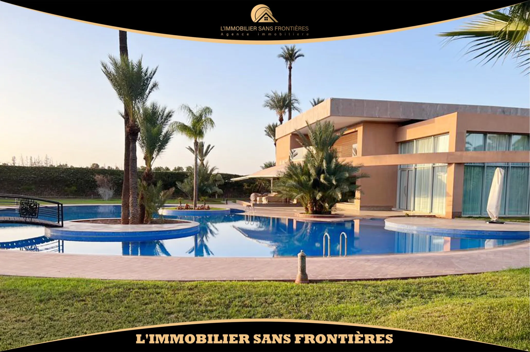 Villa meublée à vendre à Palmeraie, Marrakech — Piscine 500 m² — 1 hectare - مراكش