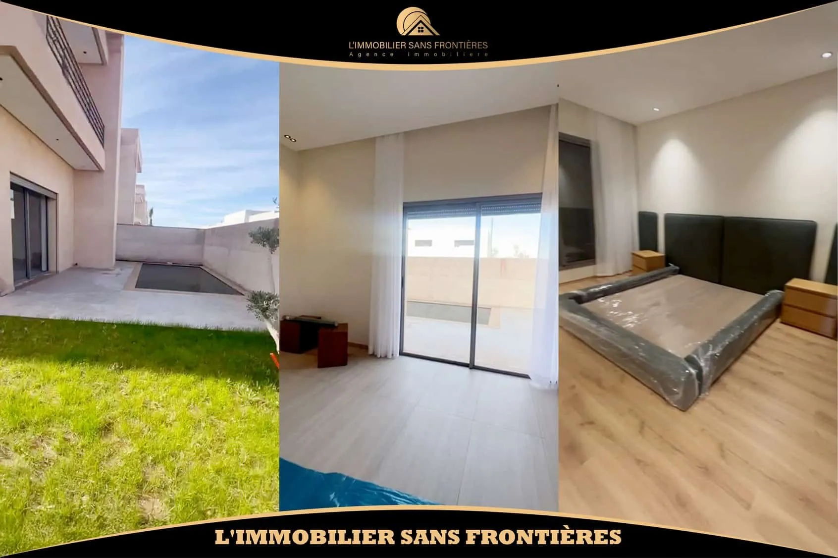 Villa vide R1 à vendre avec piscine privée – Route de Fès (239 m²) - مراكش