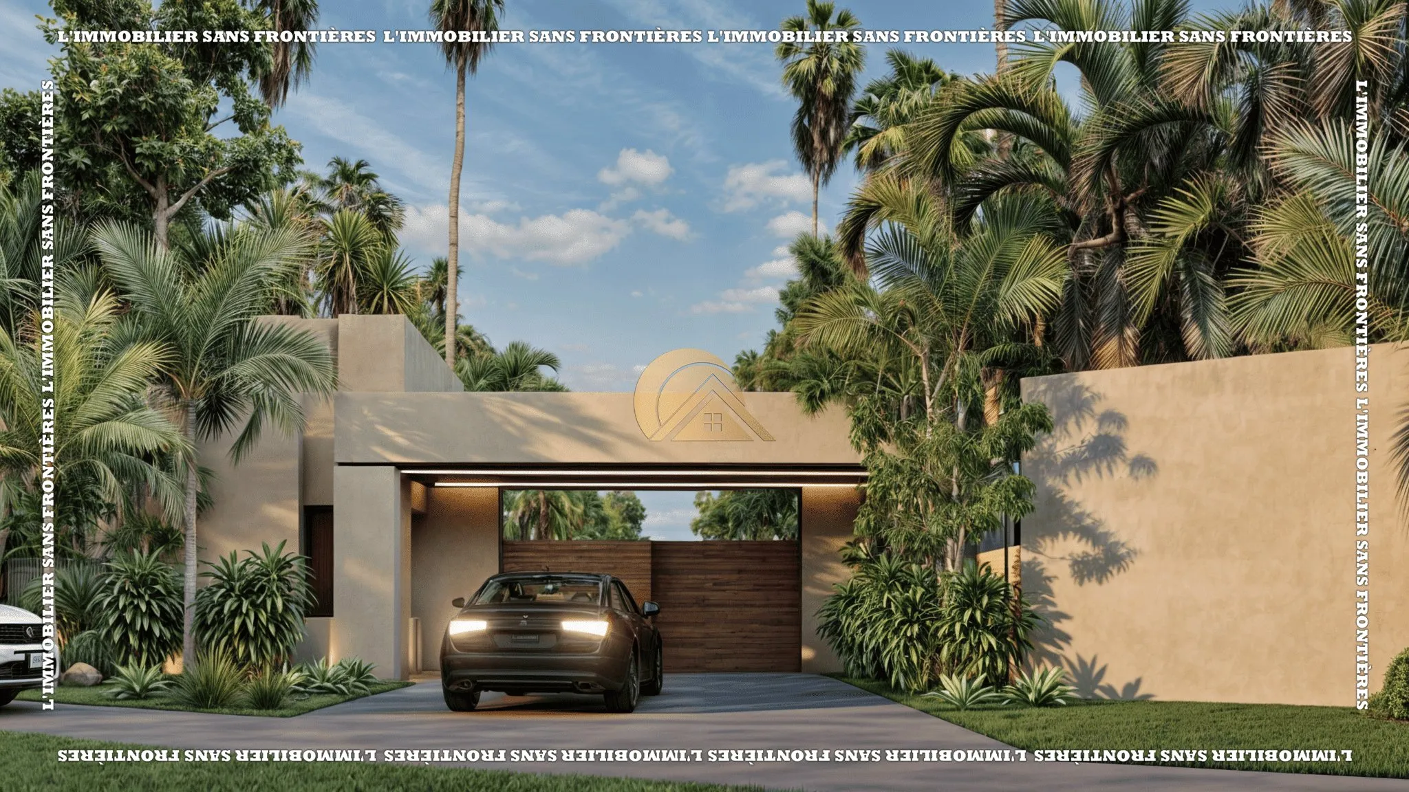 Villa sur plan à Route d’Amizmiz Km 7, Piscine privée 12 m x 5 m + Jardin paysager, Marrakech : à vendre - مراكش (2)