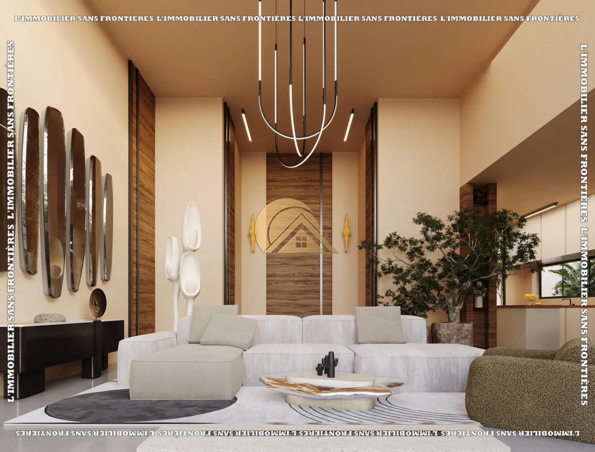 Villa sur plan à Route d’Amizmiz Km 7, Piscine privée 12 m x 5 m + Jardin paysager, Marrakech : à vendre - مراكش (4)