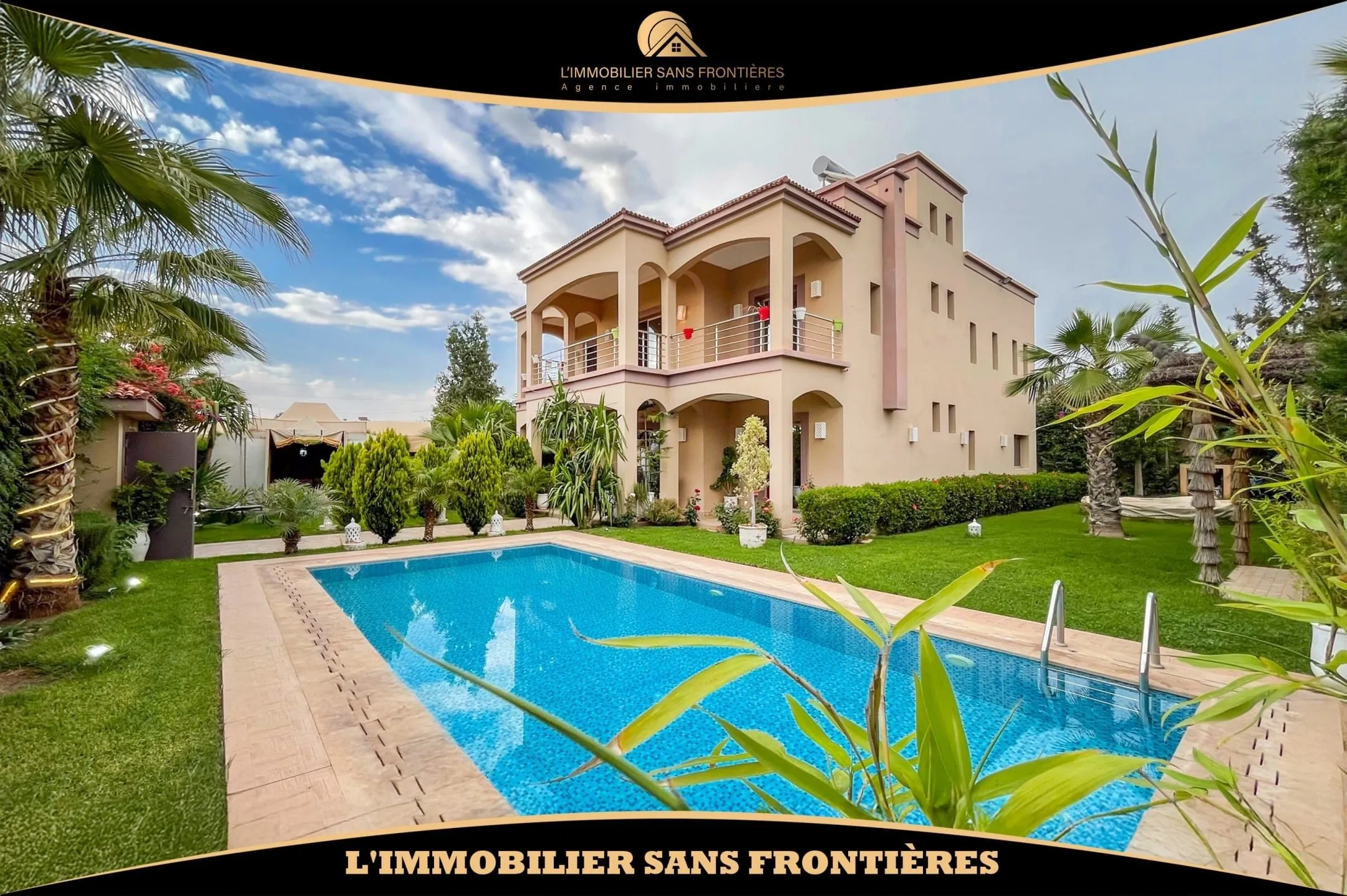 Villa meublée à Route d’Amizmiz km 17, Piscine privée + Hammam beldi, Marrakech : à vendre - مراكش