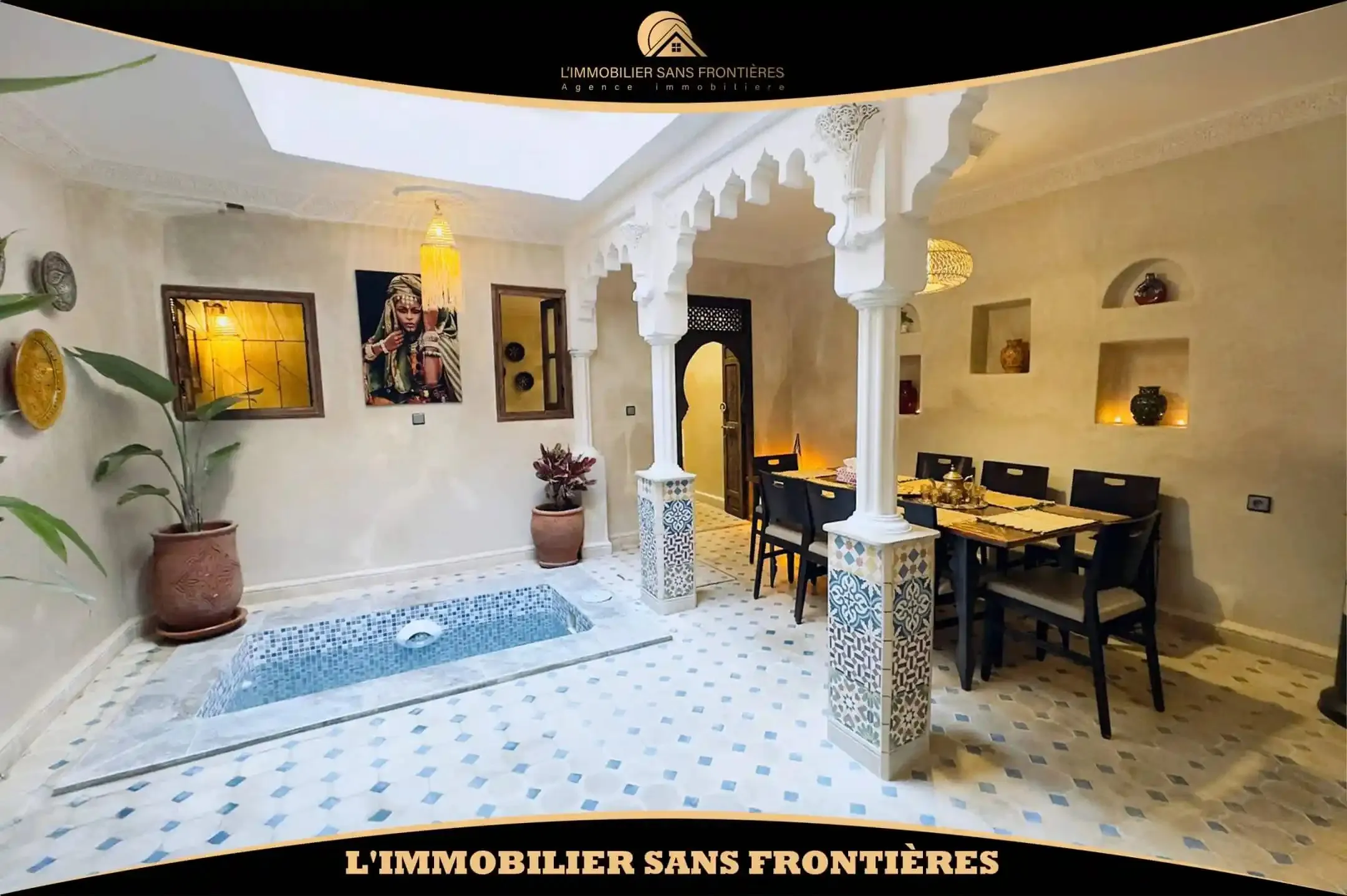 Riad meublé à vendre à Médina, 65 m², Marrakech - مراكش