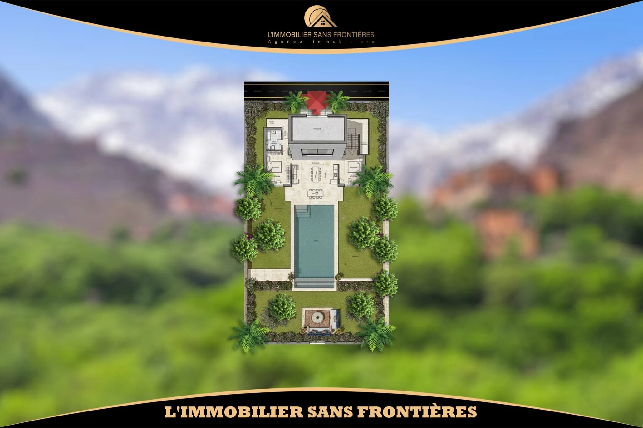 Terrain de 540 m², Zone Villa, Route d’Amizmiz : à vendre - مراكش