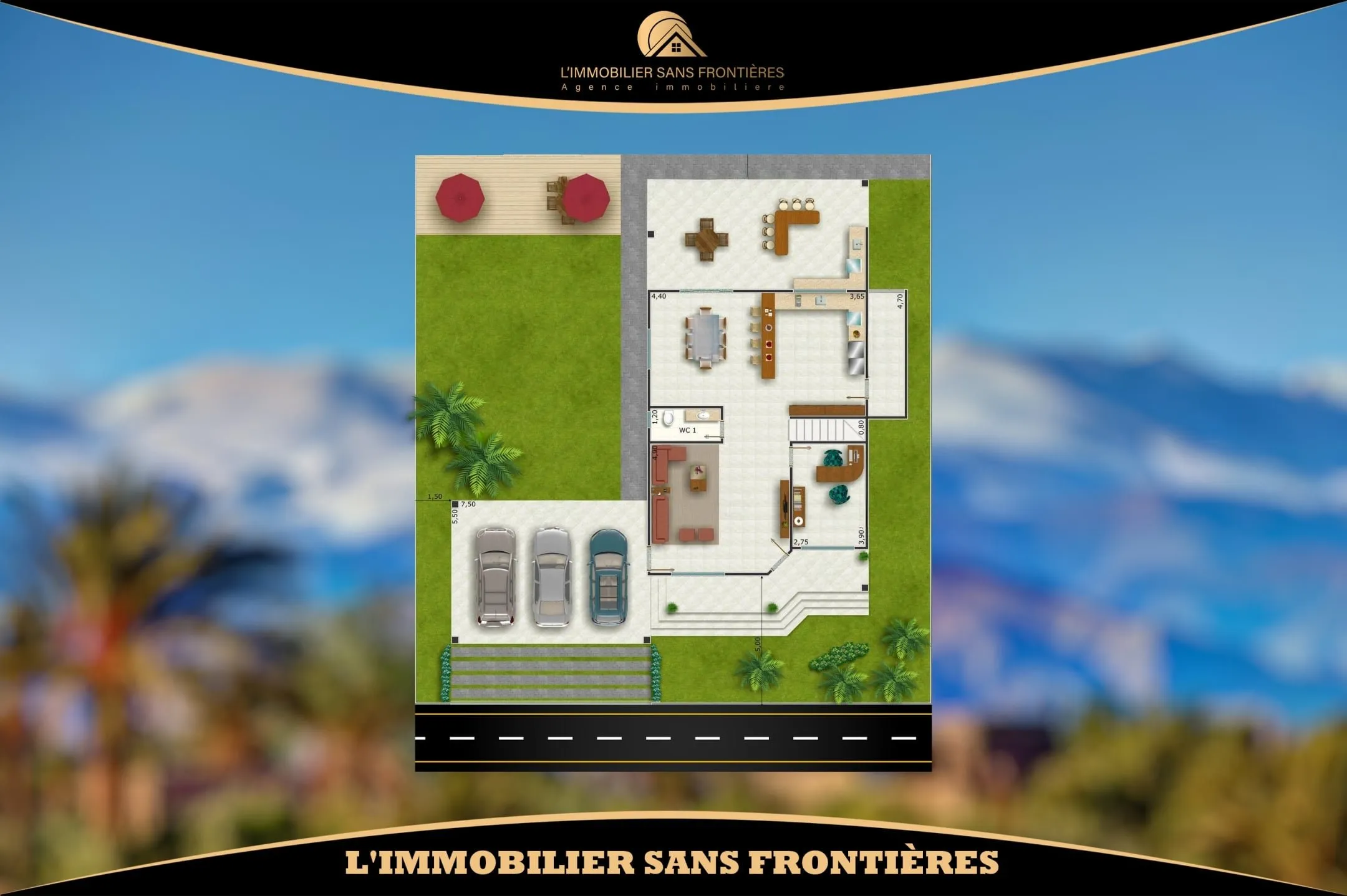 Terrain à vendre à Route d’Ourika Km 19, Route d’Ourika — Route principale — 370 m² - مراكش