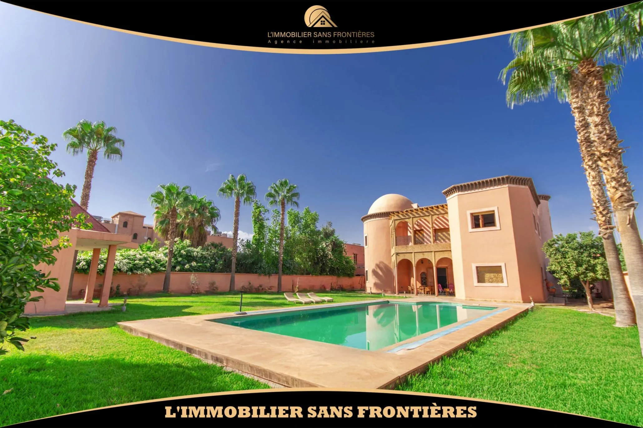 Villa titrée vide à vendre à Route d’Ourika km 4, Marrakech — Piscine — 2 009 m² - مراكش