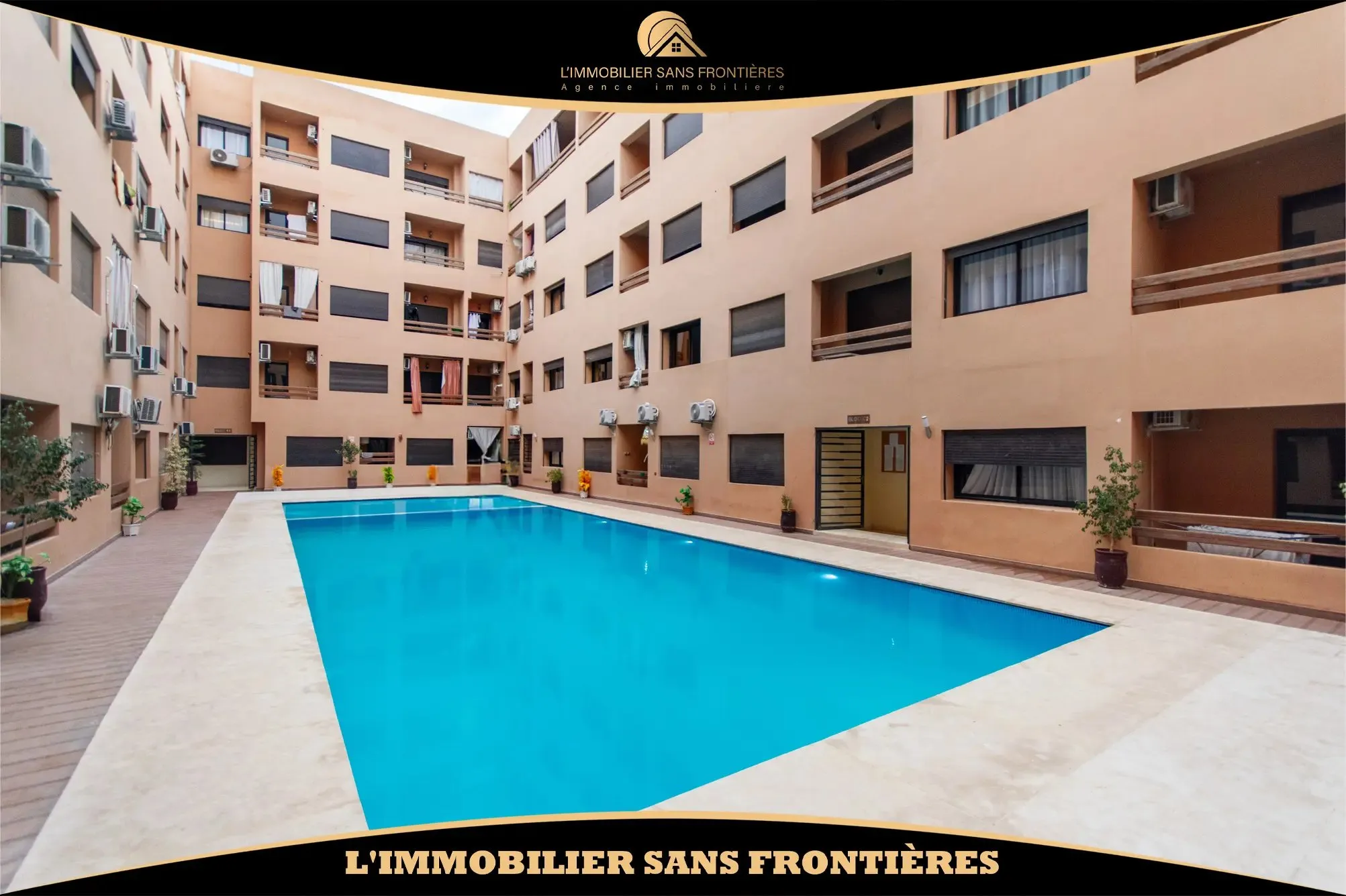 Appartement vide à vendre à Guéliz, Marrakech – Terrasse – 101 m² - مراكش