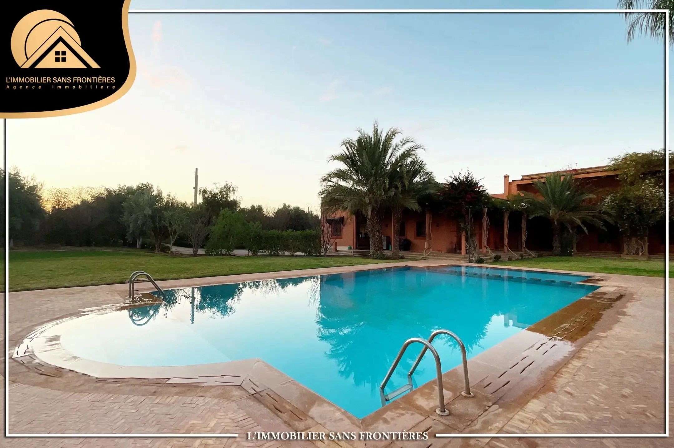 Villa meublée à vendre Route de l’Ourika, Marrakech – 7 chambres – 1 hectare - مراكش