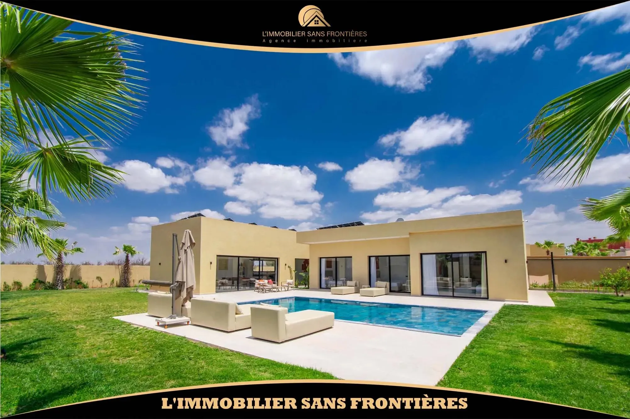 Villa meublée à vendre à Route d’Amizmiz km 17, 1 000 m², Marrakech - مراكش