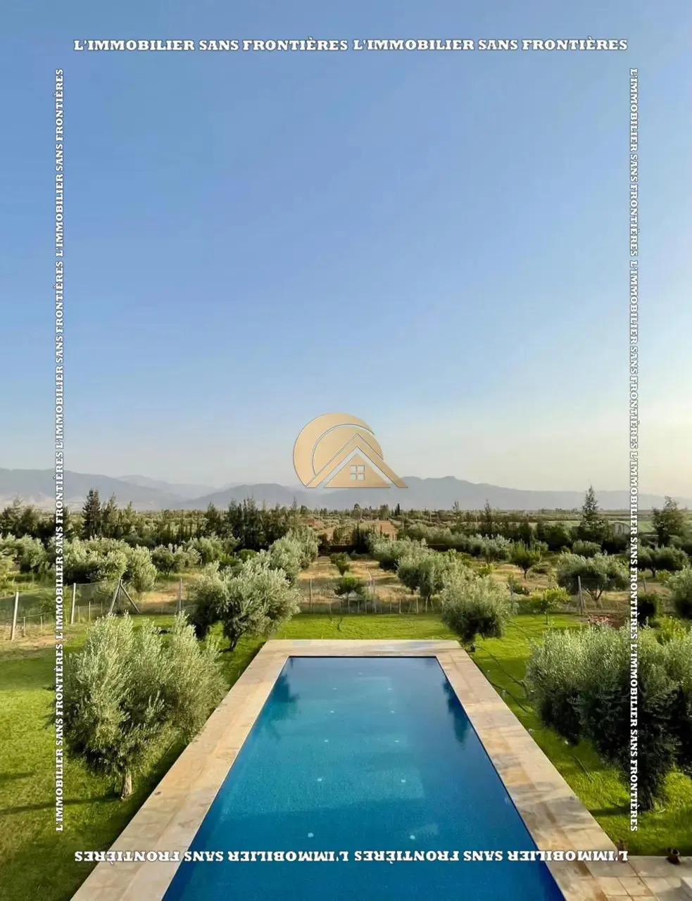 Villa de 300 m² sur 2 hectares Route d’Amizmiz – Oliveraie, piscine 15 x 6 m et vue Atlas - مراكش (4)