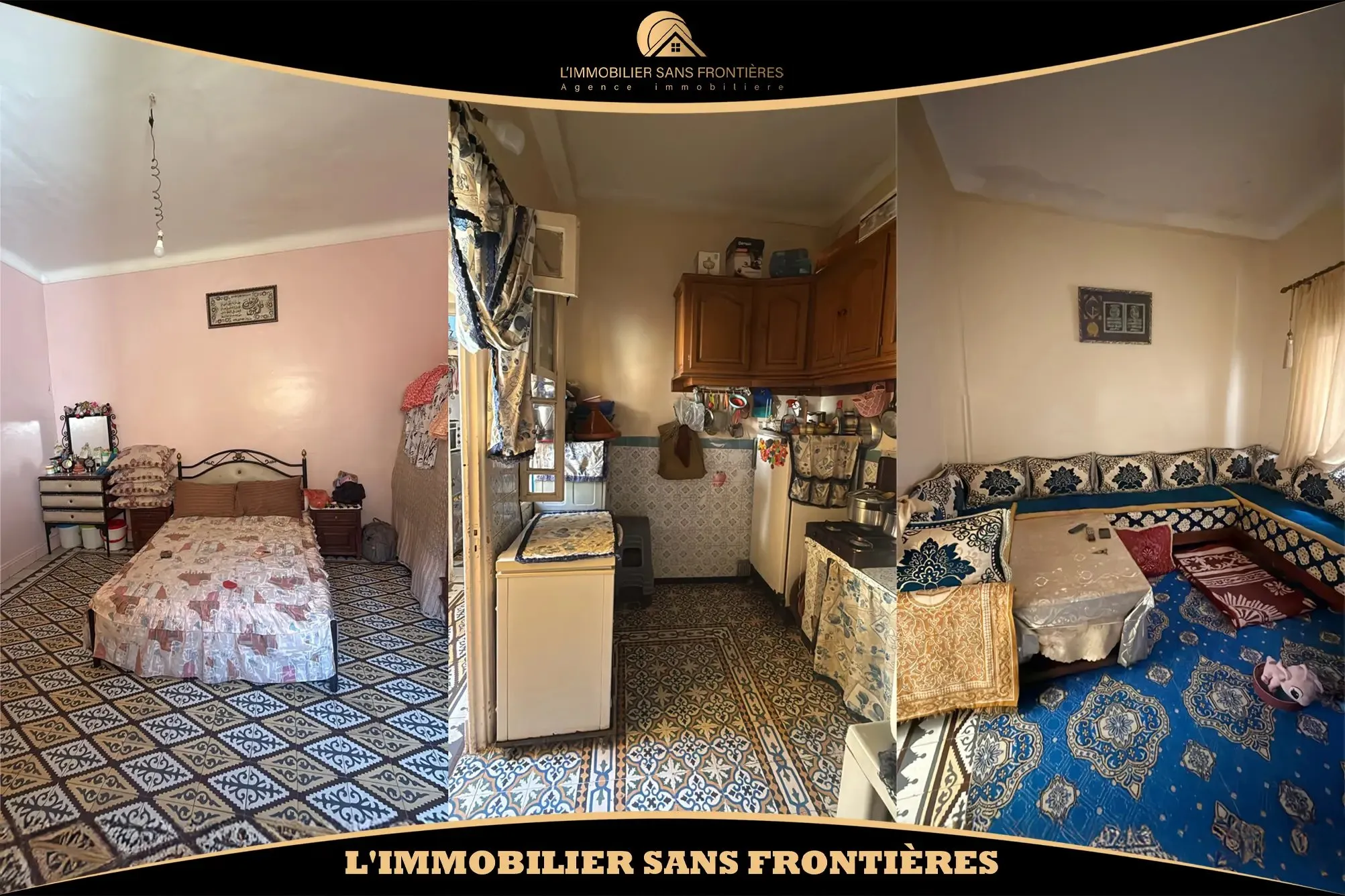 Riad titré d’environ 130 m² dans la Médina de Marrakech – Terrasse, 2 salons et titre foncier - مراكش