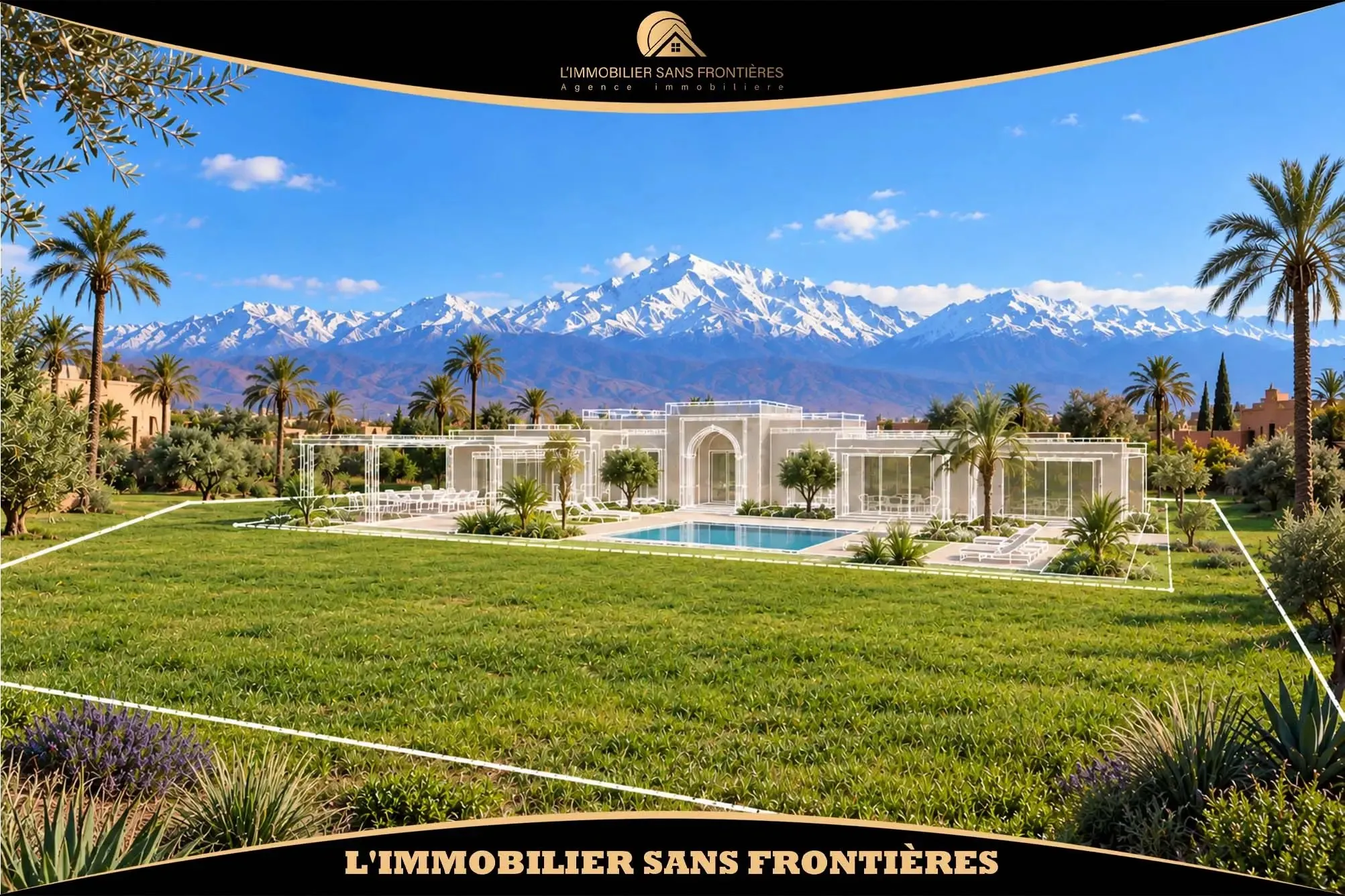 Terrain titré de 2 300 m² à Belaaguide – Note HE2 pour projet de villa ou maison d’hôtes - مراكش