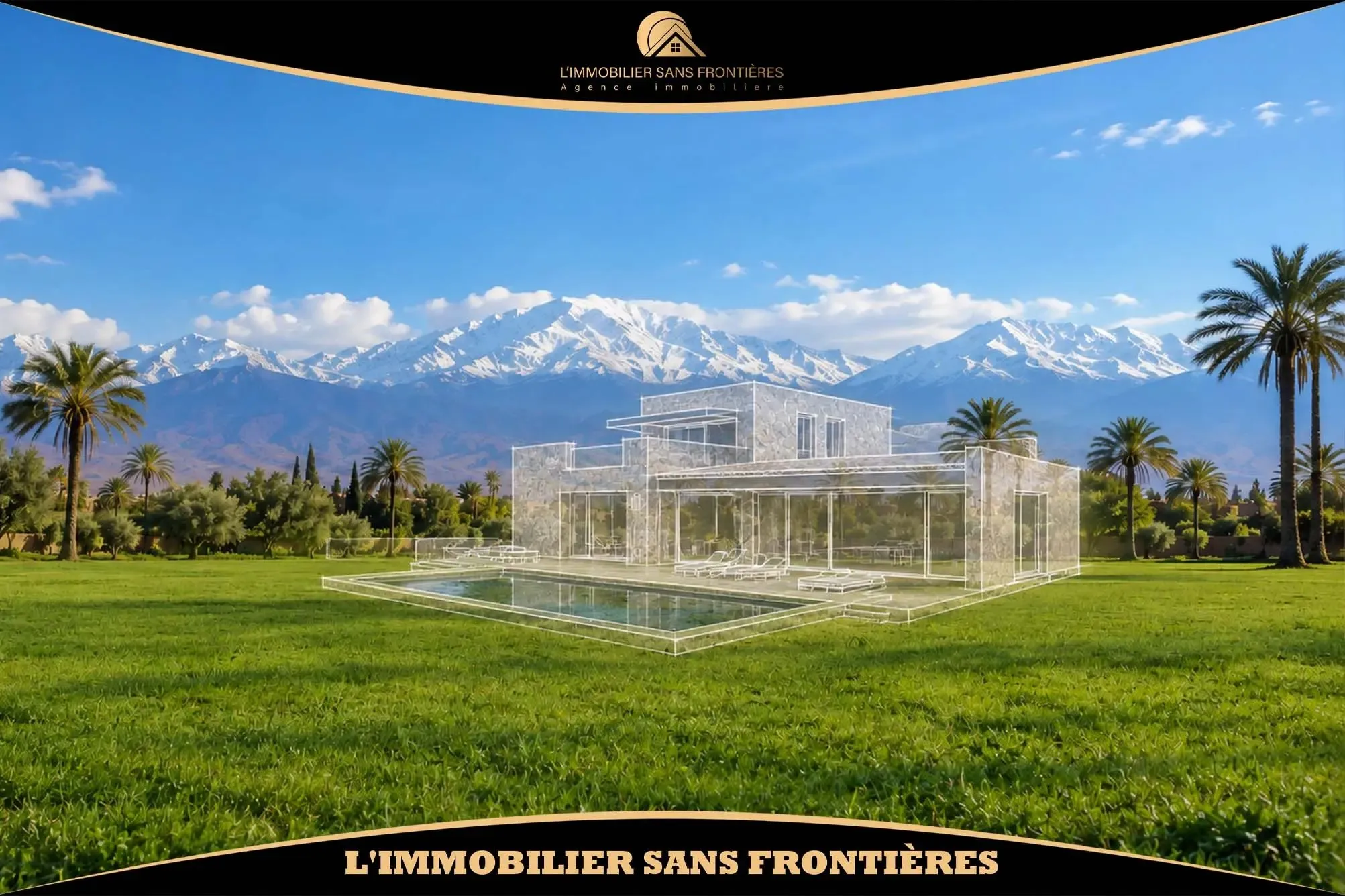 Terrain titré de 1 ha 135 m² avec permis de construire validé – Route d’Amizmiz - مراكش