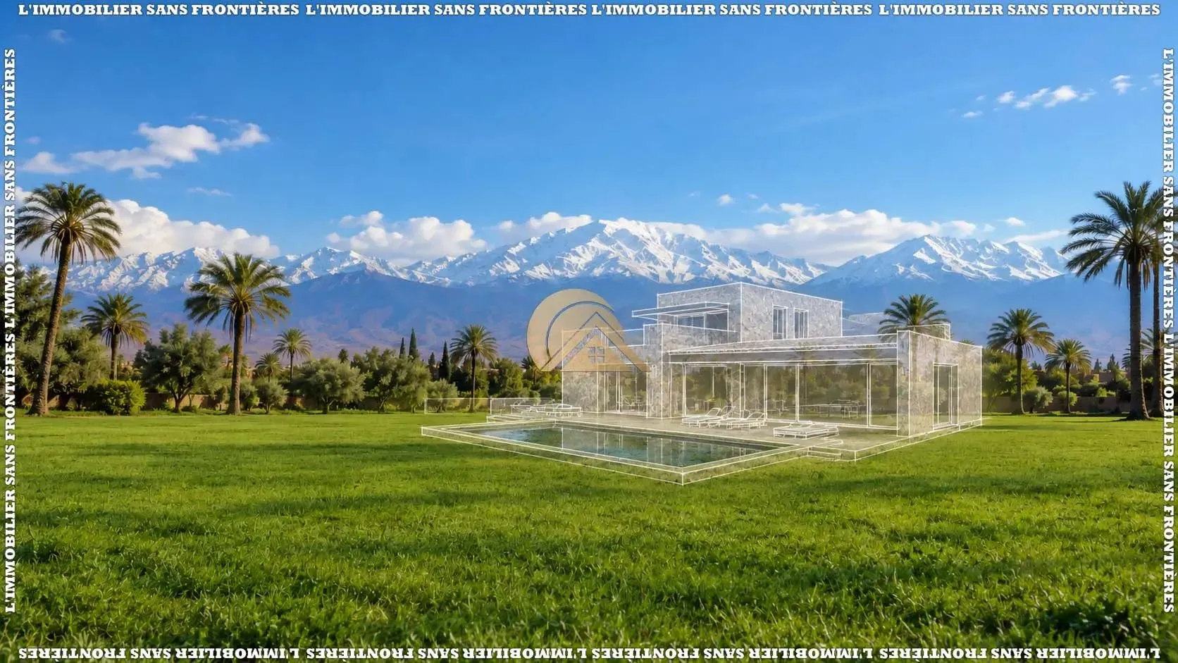 Terrain titré de 1 ha 135 m² avec permis de construire validé – Route d’Amizmiz - مراكش (2)